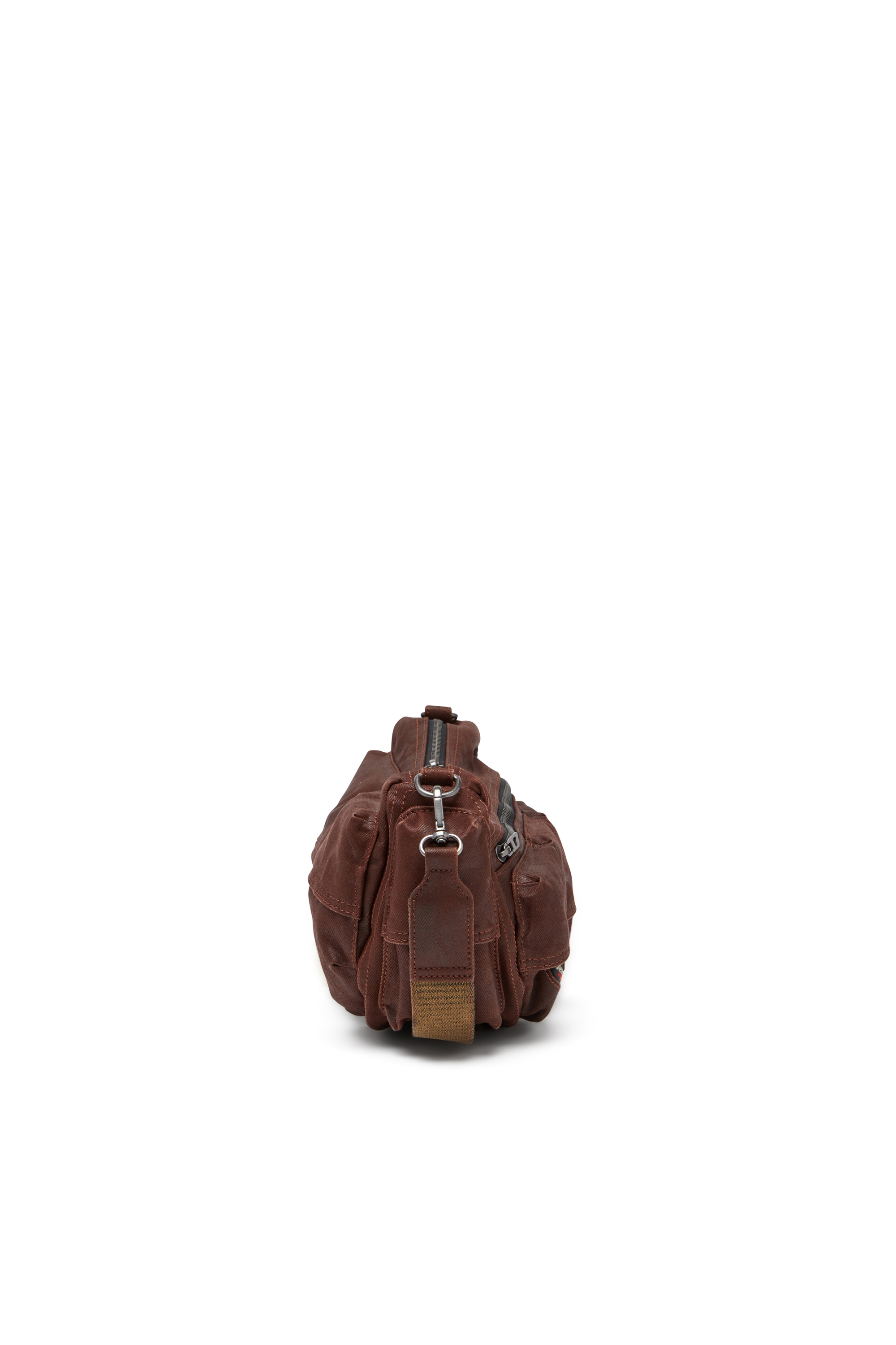 Diesel - MULTI-PKTS SHOULDER BAG X, Multi-Pkts - Sac en coton avec plusieurs poches Mixte in Marron - 4