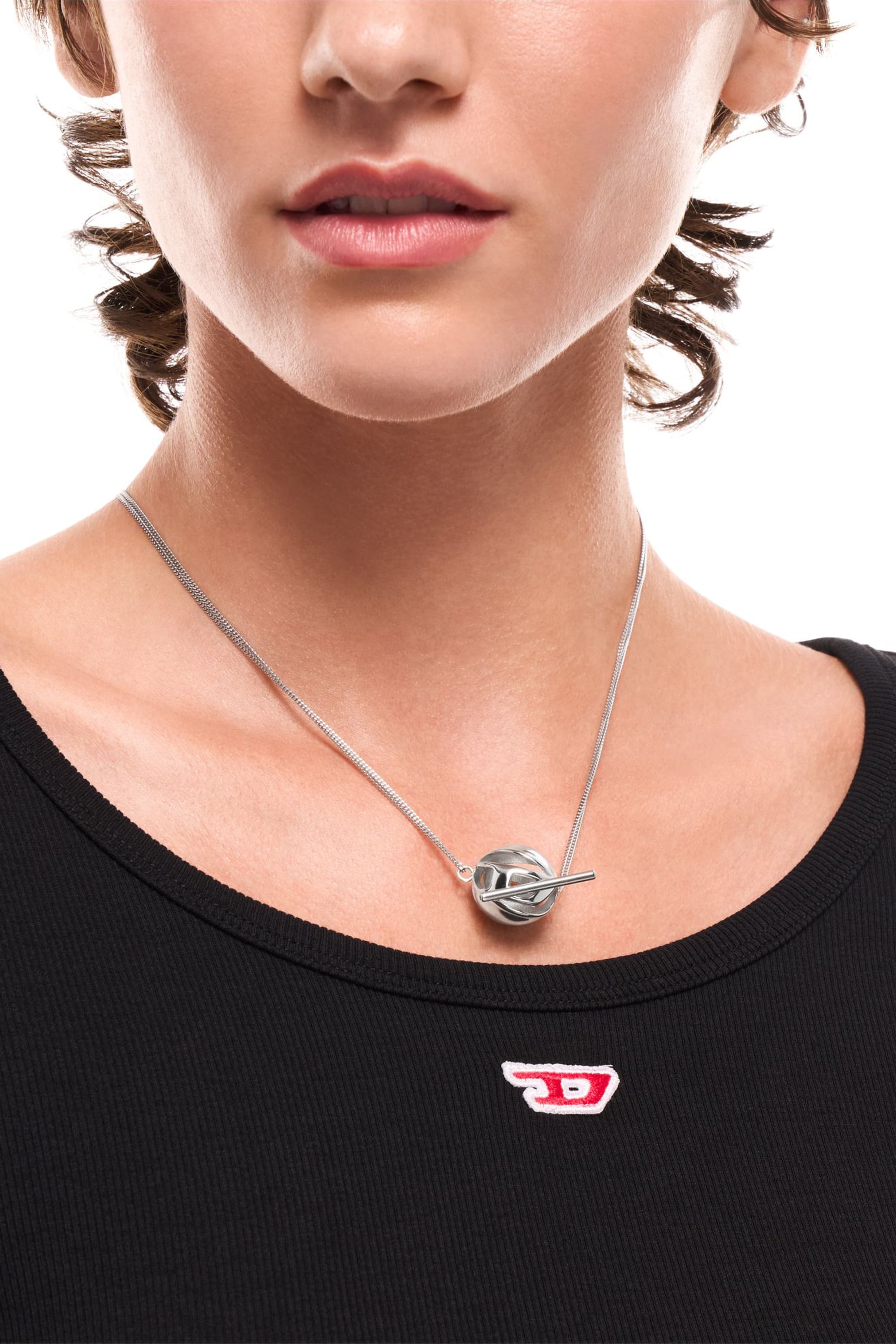 Diesel - DX1716040, Collier pendentif en acier inoxydable Mixte in Gris argent&eacute; - 3