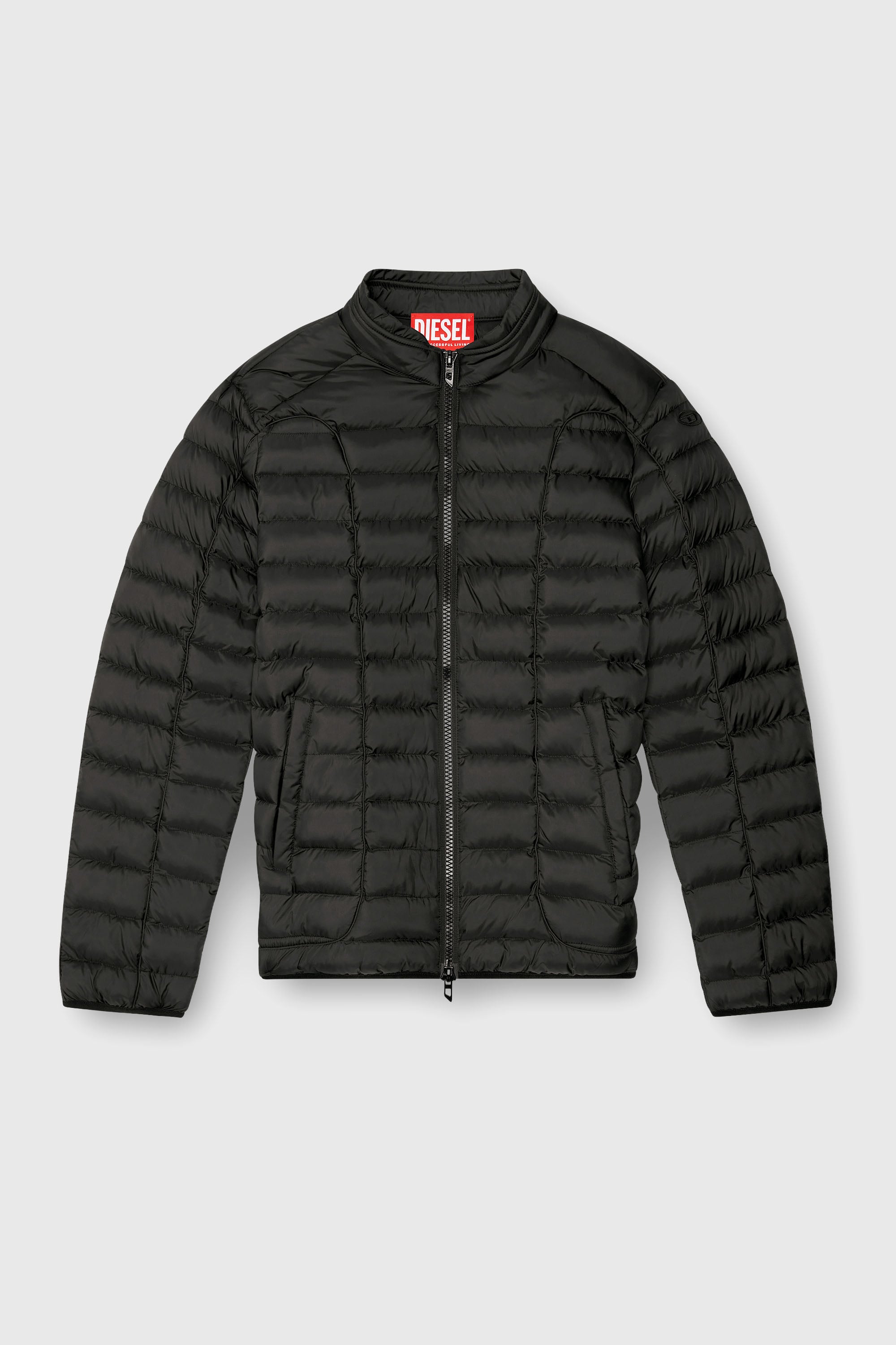 Diesel - W-PILOT, Veste doudoune en nylon l&eacute;ger Homme in Noir - 2