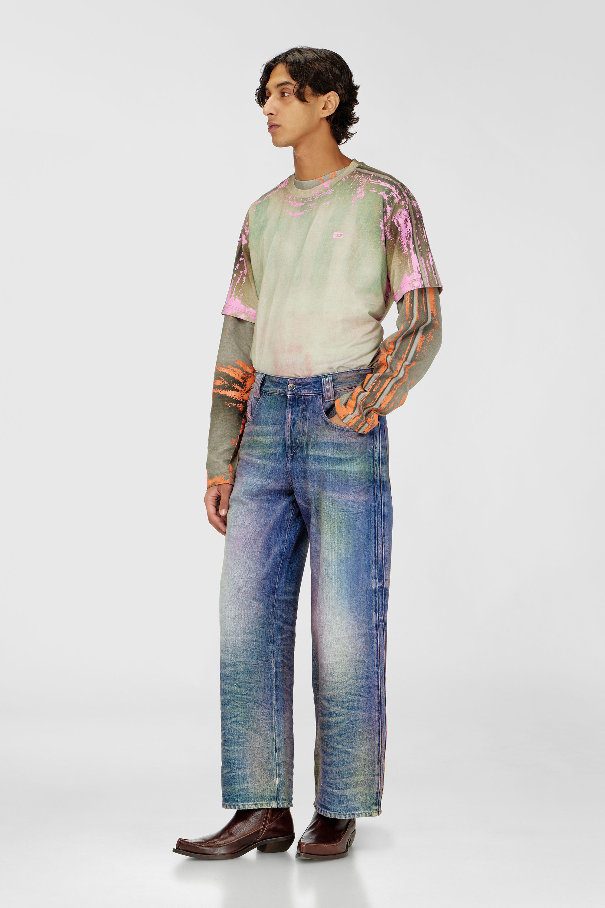 Diesel - Relaxed Jeans 1982 D-Hakou 007FW Mixte, Bleu moyen - Image 1