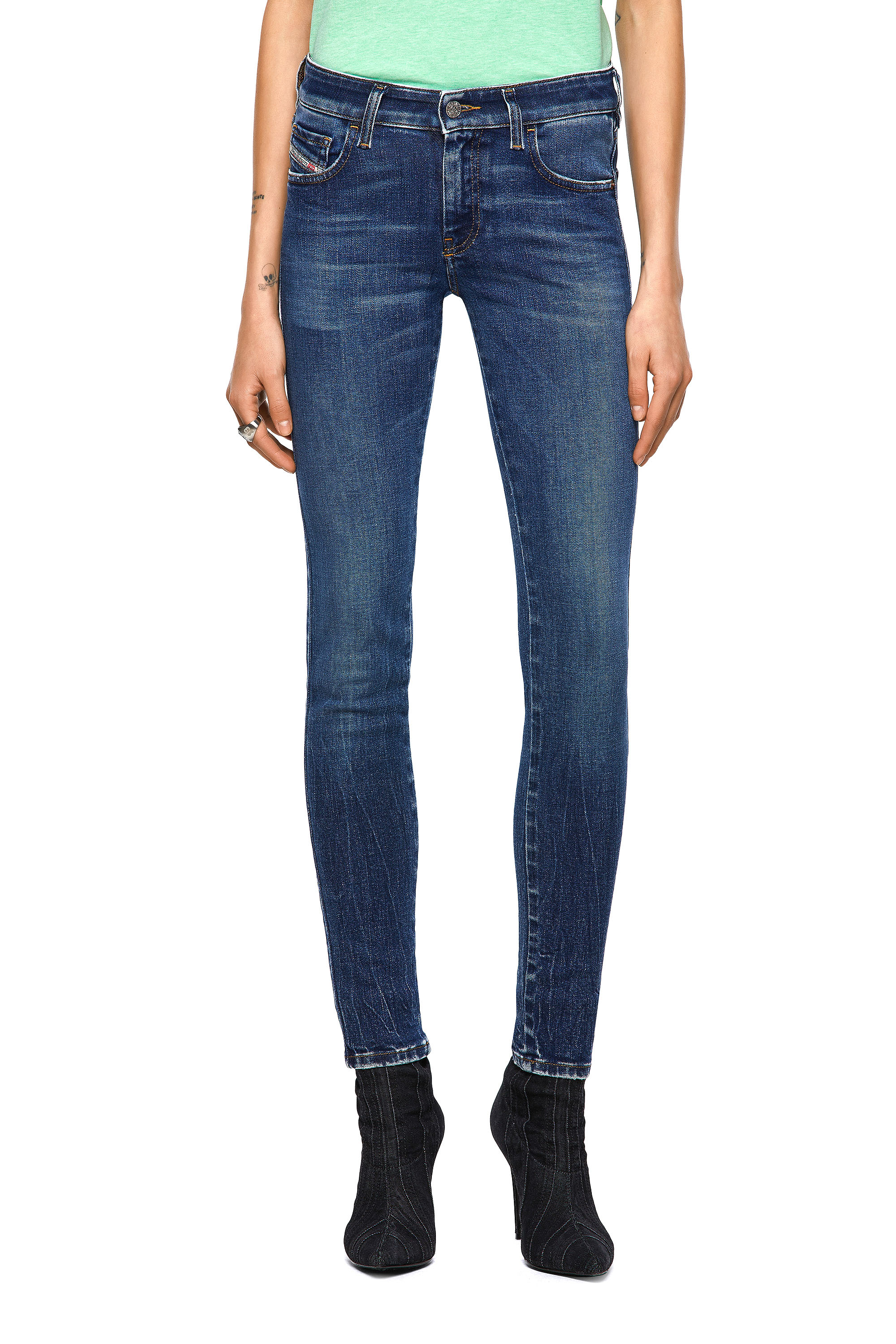 Slandy Low 009ZX, Bleu Foncé - Jeans