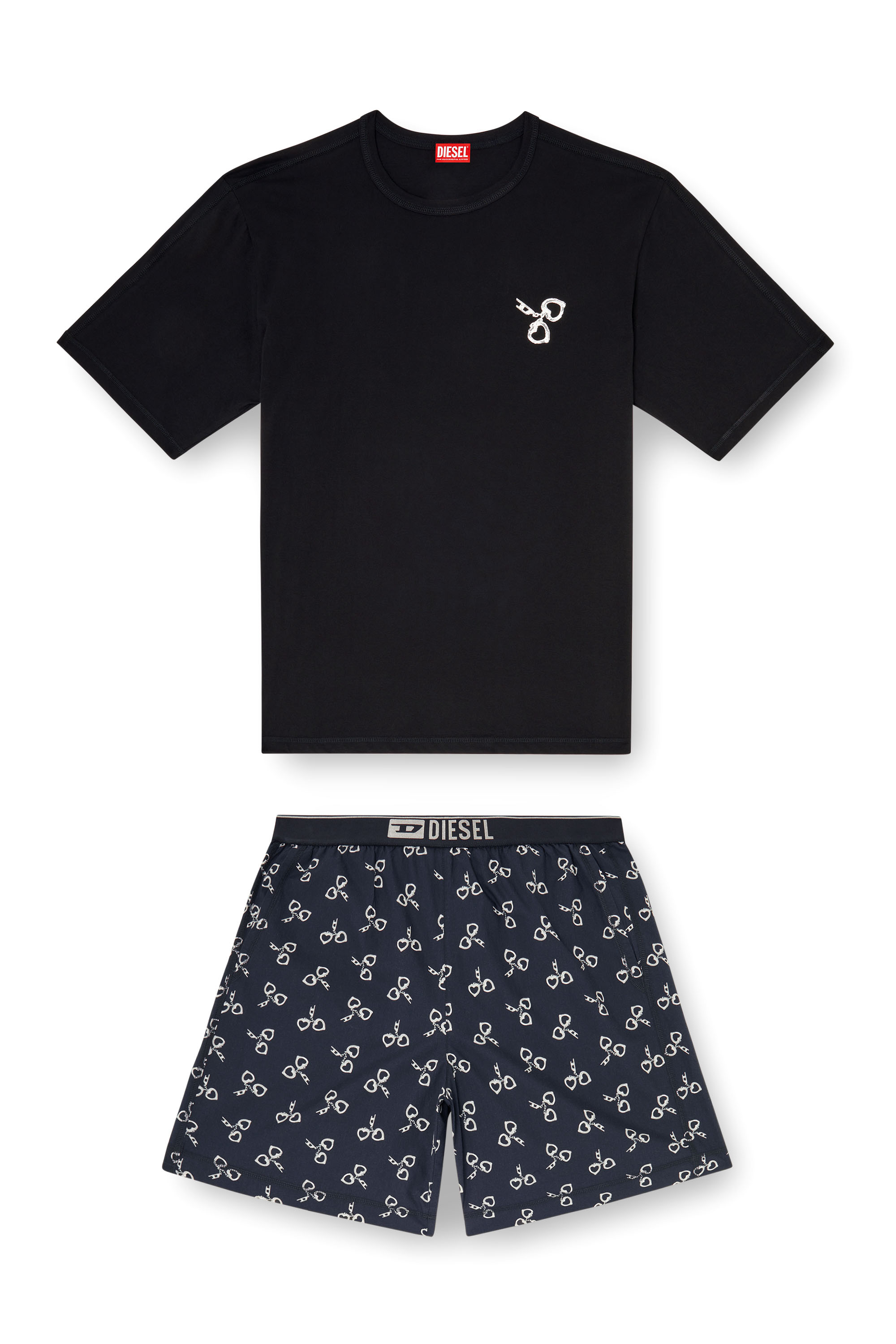 Diesel - KIT-JAMES-D-BOX, Pyjama en coton avec motif menottes Homme in ToBeDefined - 2