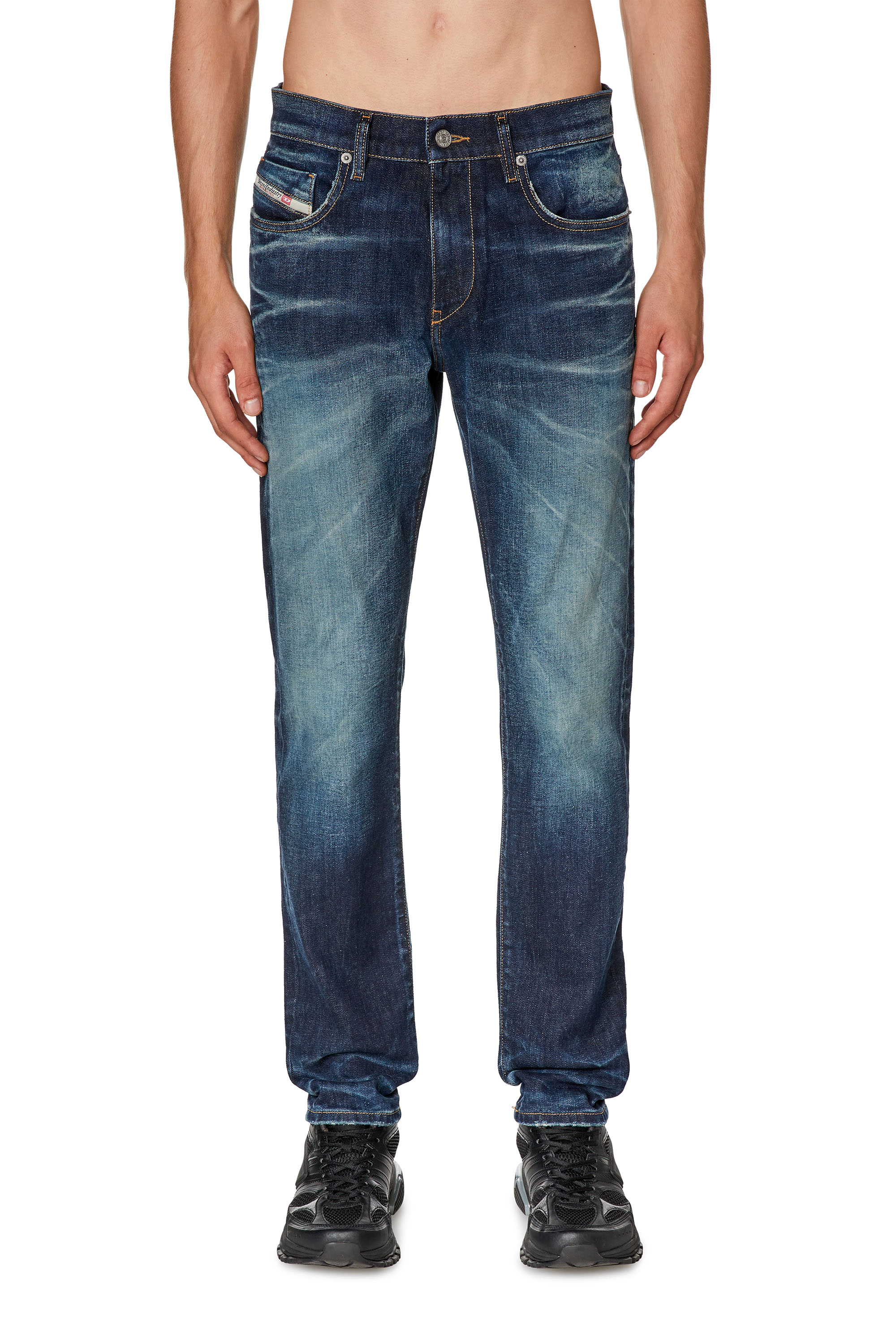 Diesel - Slim Jeans 2019 D-Strukt 09G29, Bleu Foncé - Image 2