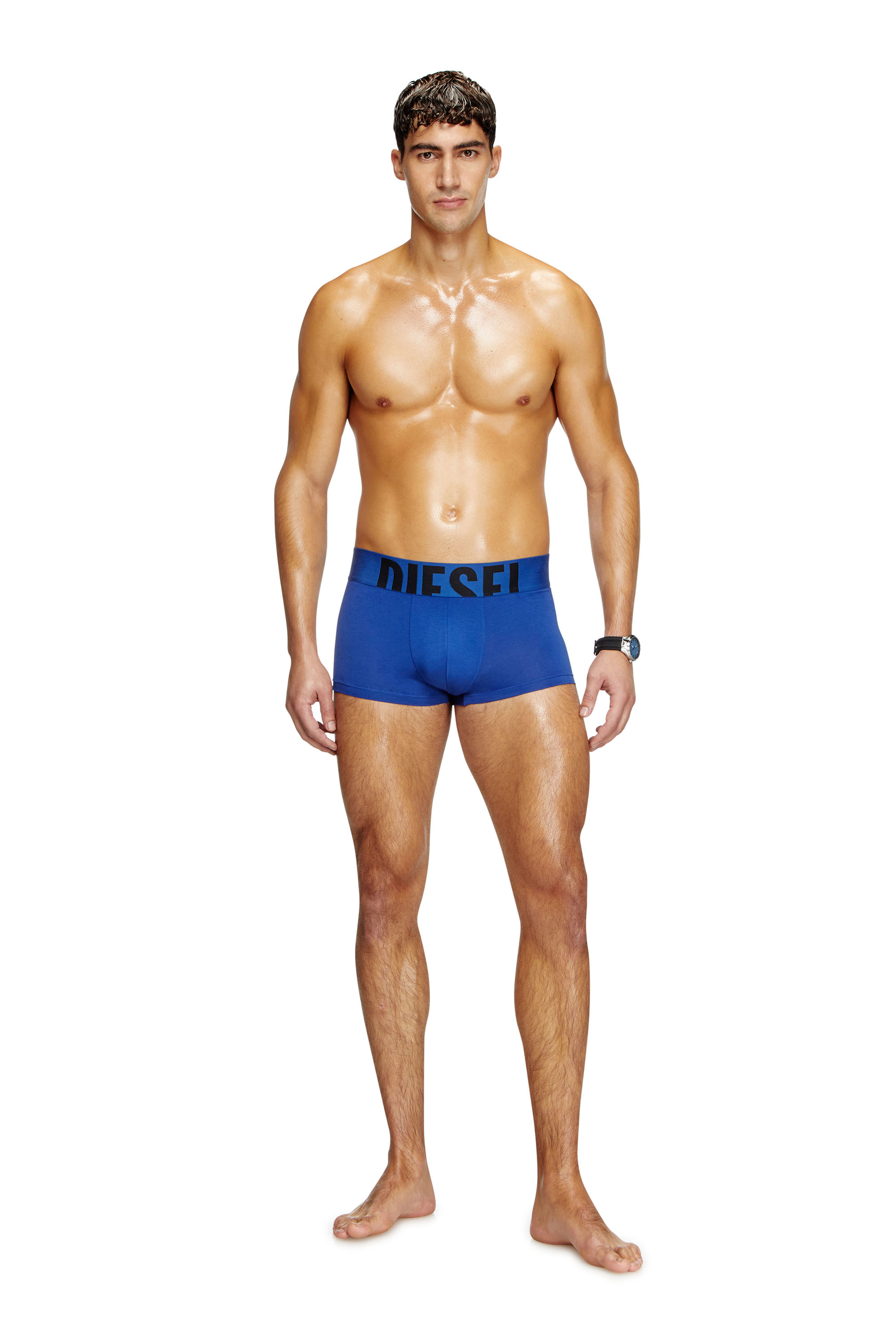 Diesel - DAMIEN-D-POP-55, Boxer avec logo d&eacute;coup&eacute; Homme in Bleu - 1