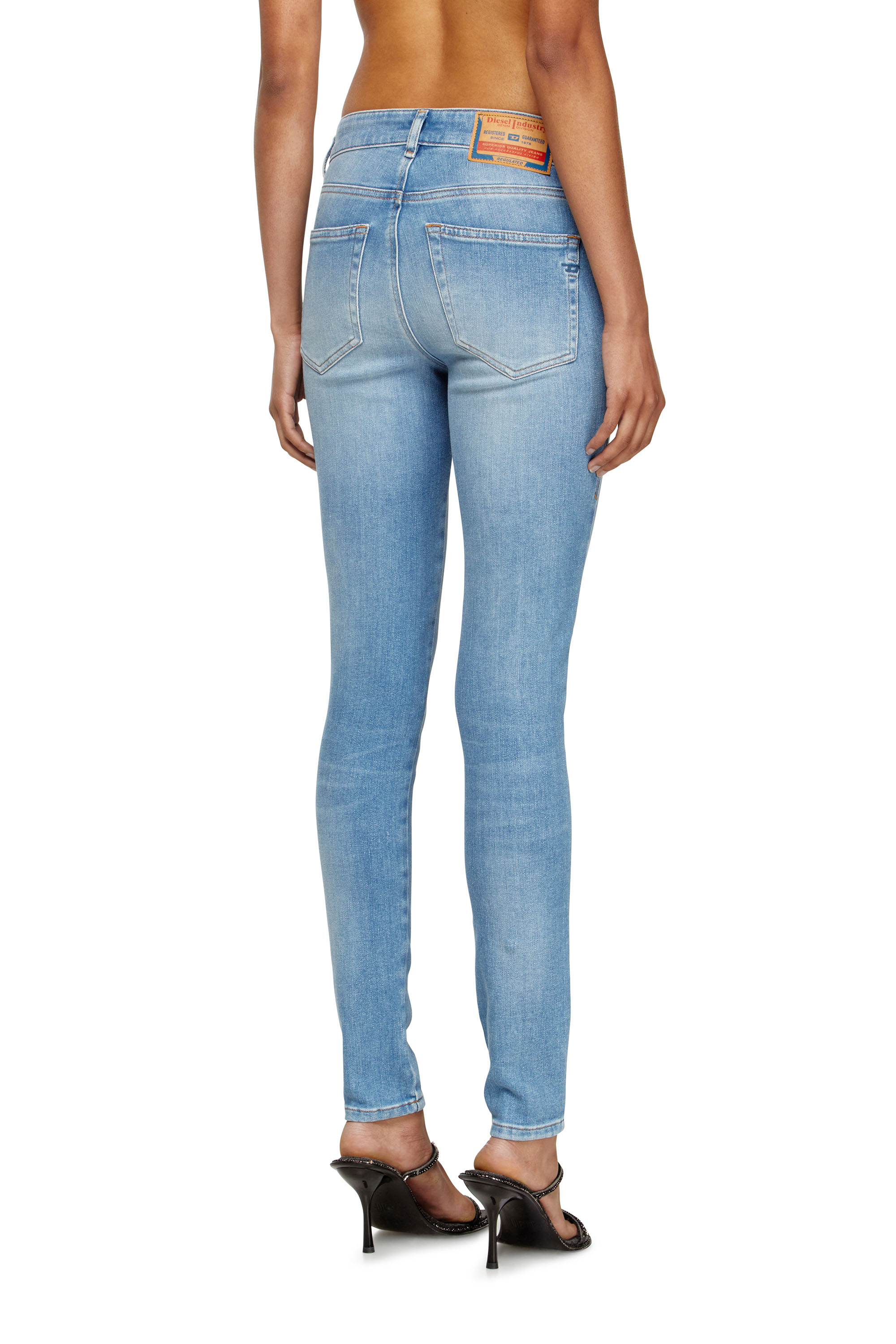 Diesel - Skinny Jeans 2017 Slandy 09L94 Femme, Bleu Clair - Image 4