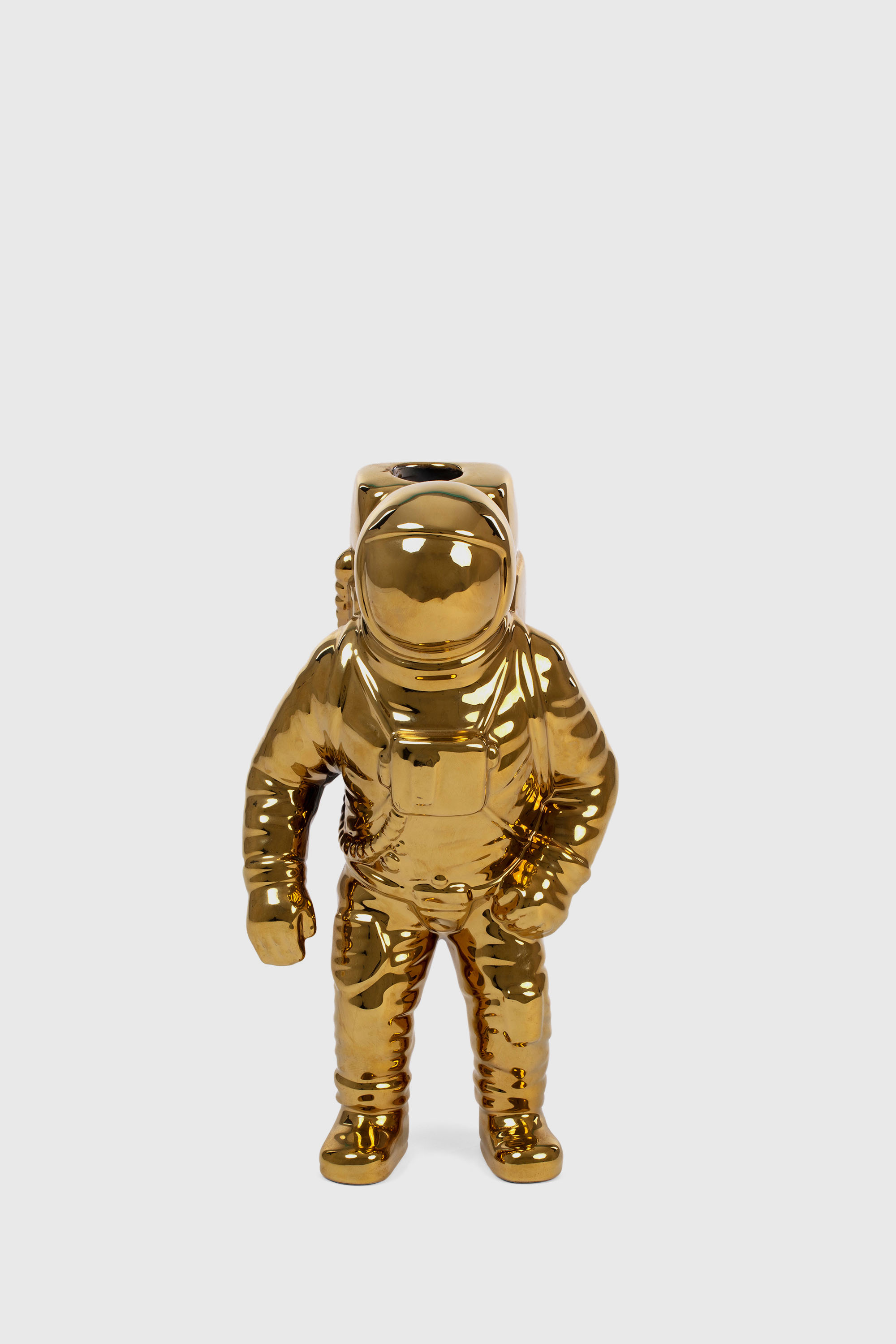 Diesel - 10933 COSMIC DINER, Vase en porcelaine &laquo; Cosmic Diner&nbsp;: Starman Gold&nbsp;&raquo; Mixte in Dor&eacute; - 1