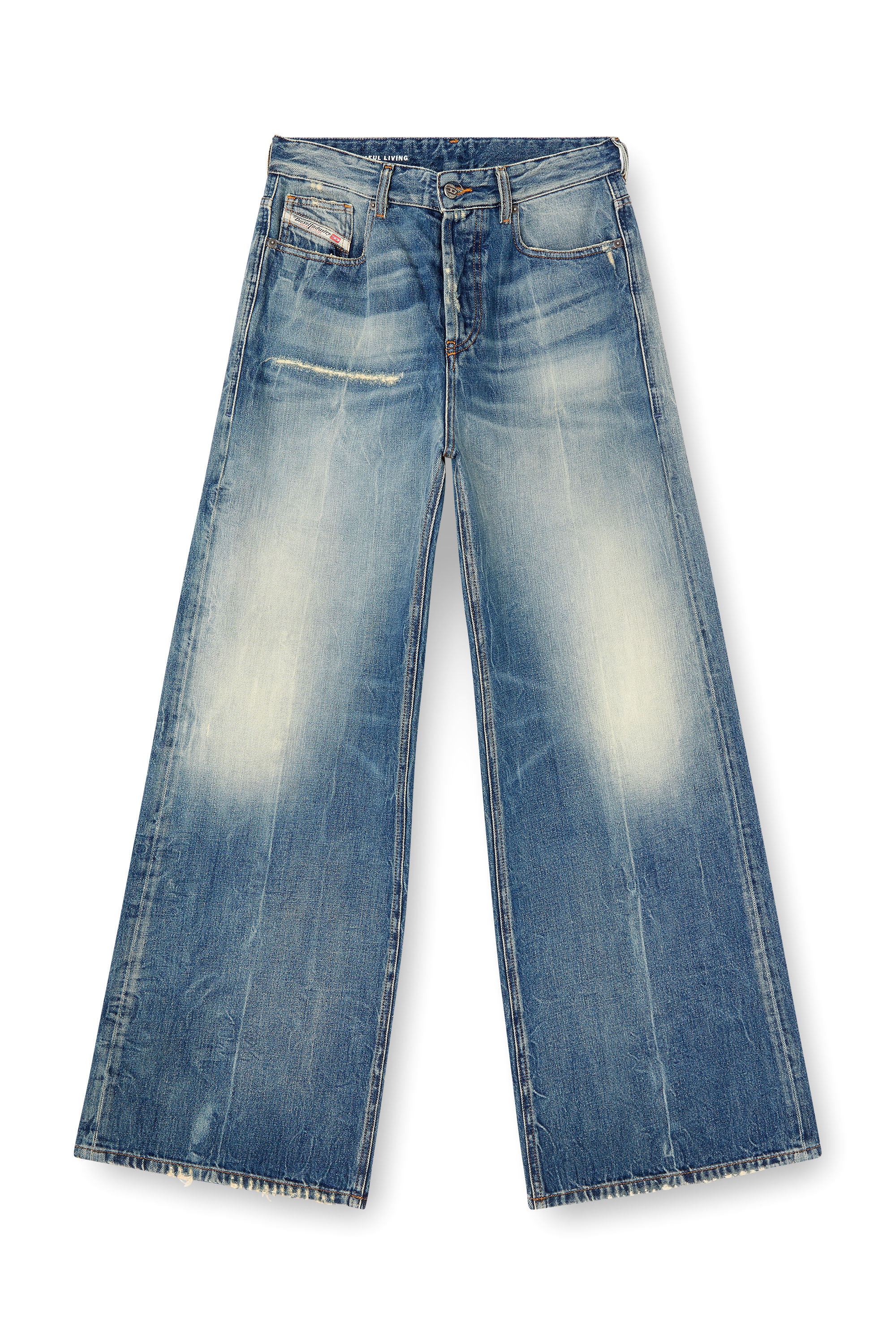 Diesel - Relaxed Jeans 1996 D-Sire 09L47 Femme, Bleu moyen - Image 3