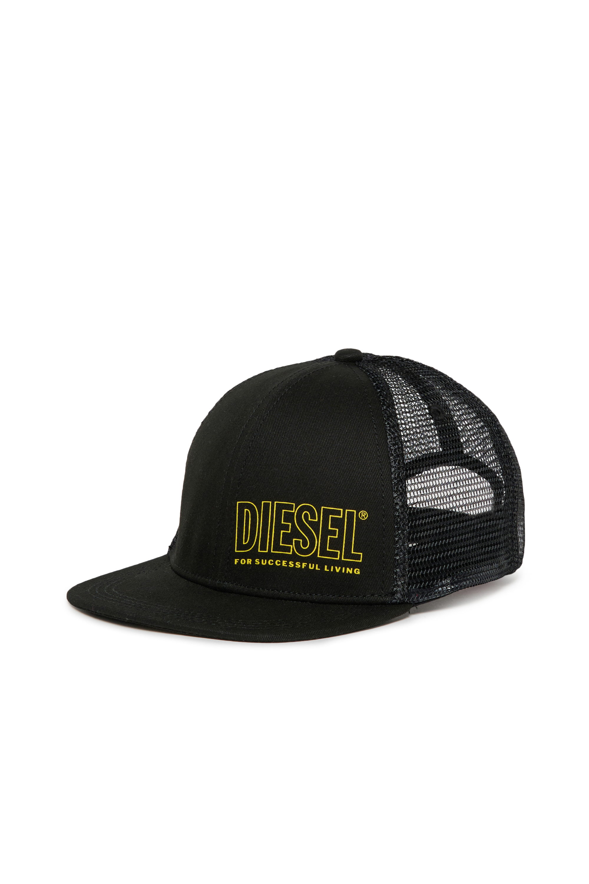 Diesel - FIDDIT, Casquette de baseball en coton et maille Homme in Noir - 1