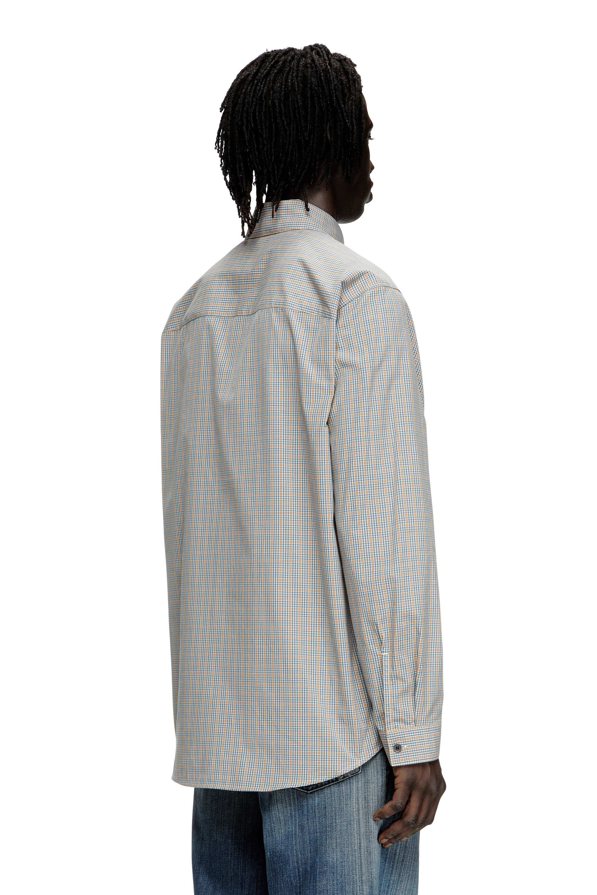 Diesel - S-SIMPLY-DLBV, Chemise à carreaux avec broderie Oval D Homme in Polychrome - 4