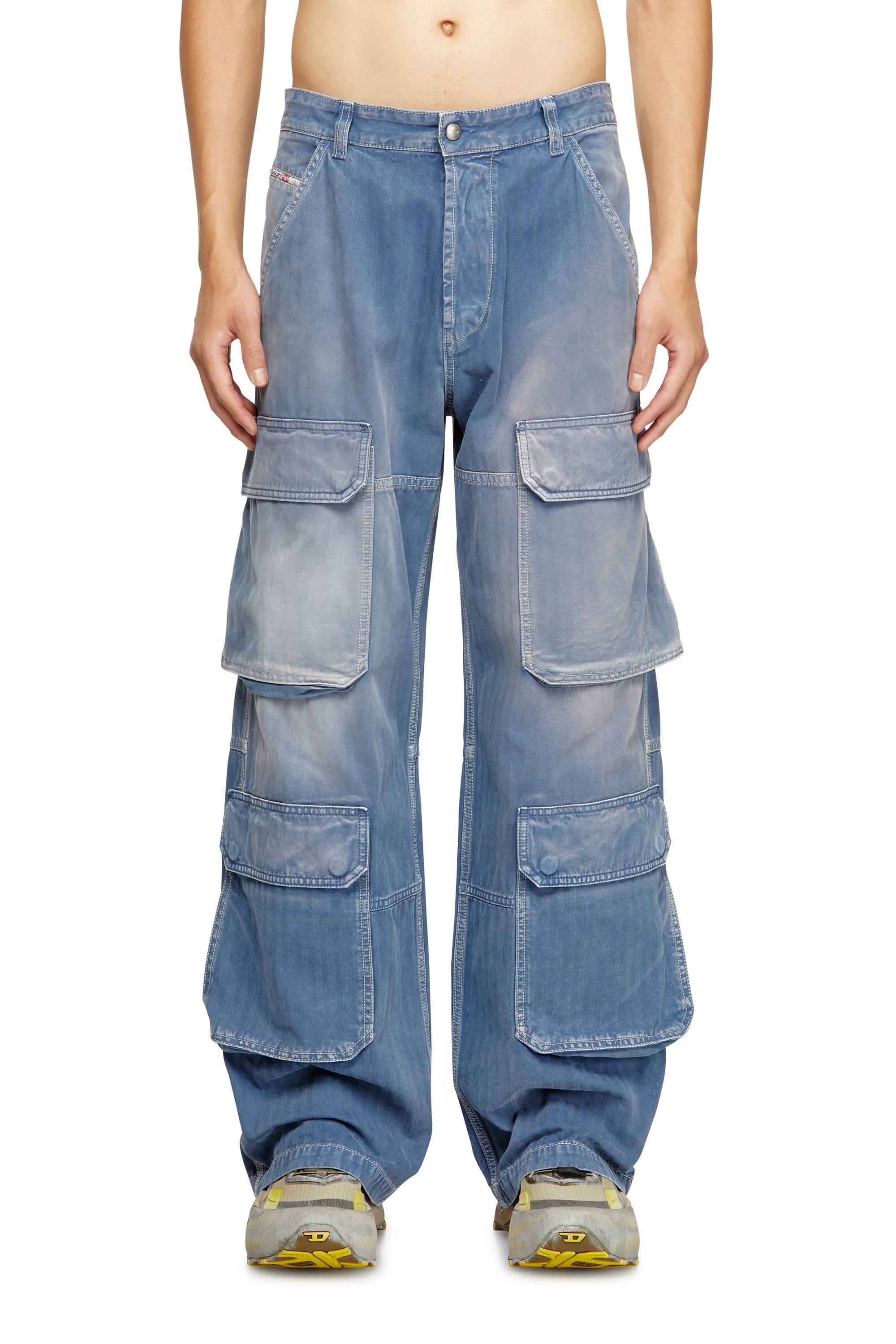 Diesel - Relaxed Jeans D-Touch 09M93 Homme, Bleu moyen - Image 1