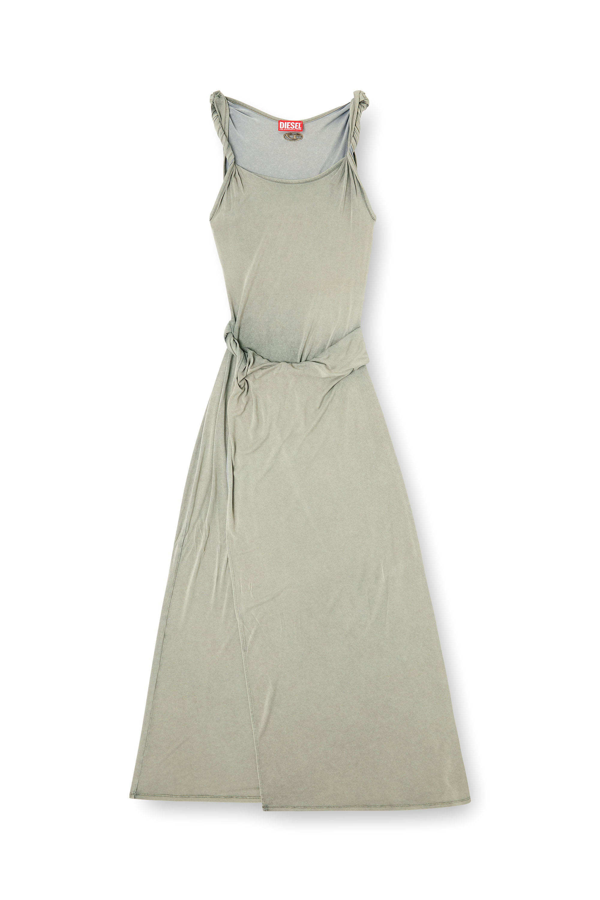 Diesel - D-ESTIGA-S1, Robe longue en jersey avec d&eacute;tails torsad&eacute;s Femme in ToBeDefined - 2