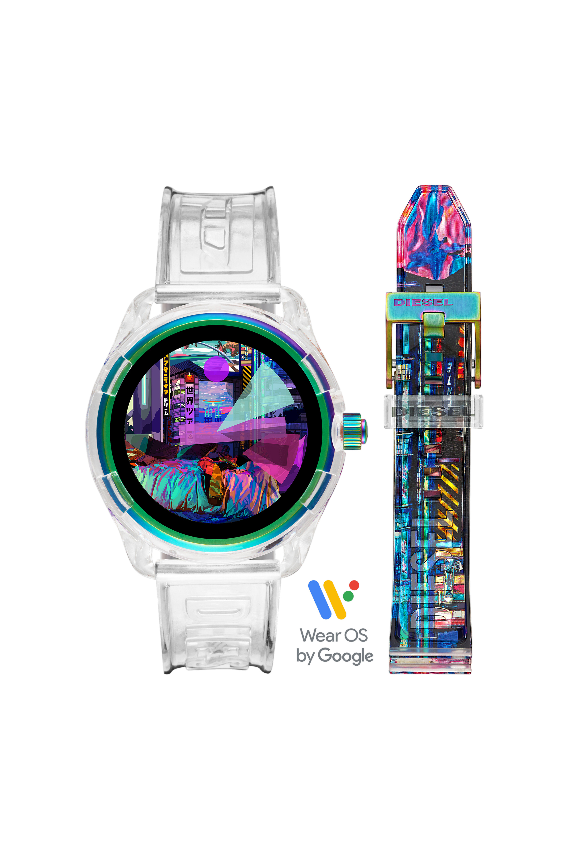 Diesel - DT2023, Coffret montre connectée Fadelite On x MDJ en édition limitée et bracelet Homme in Blanc - 4