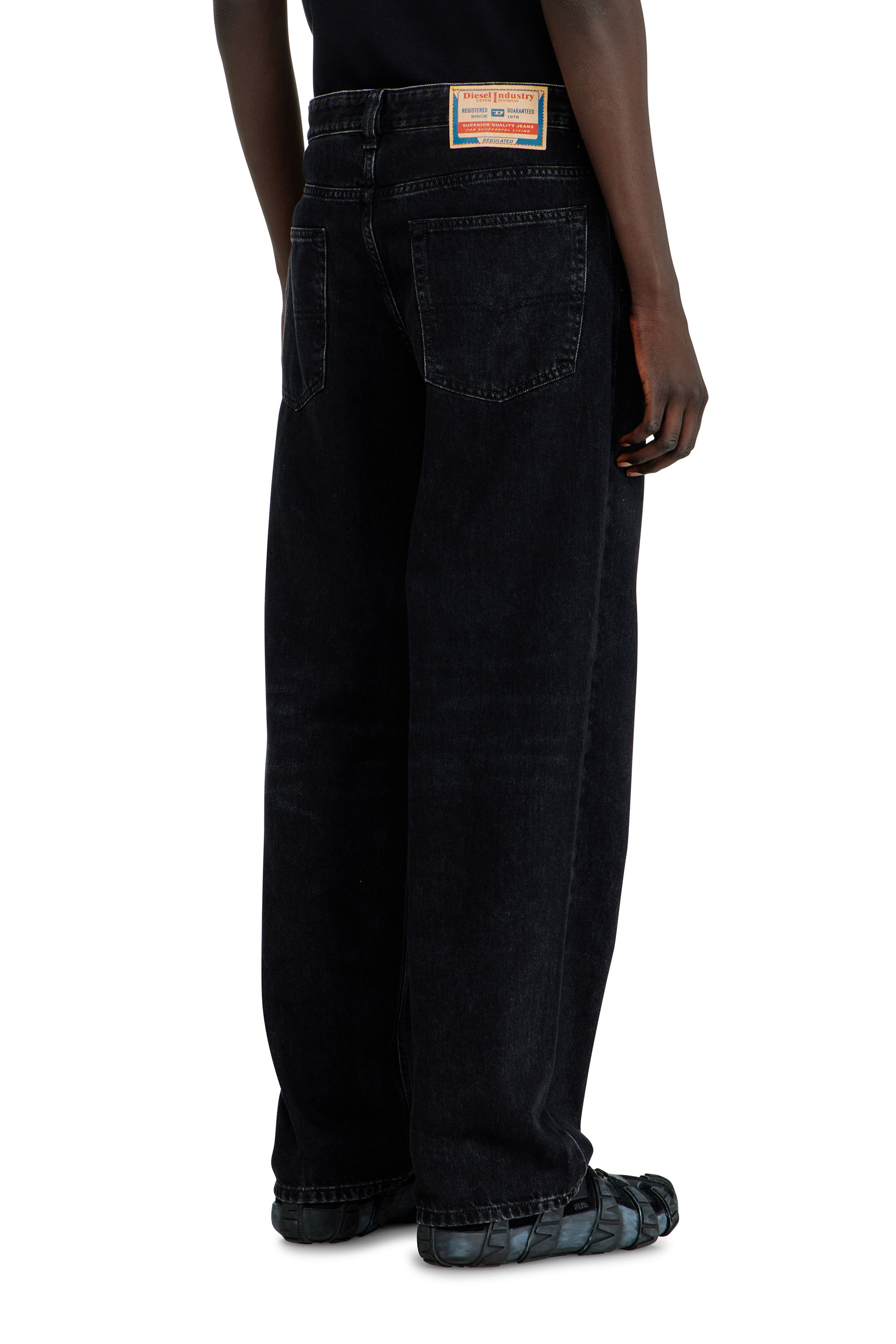 Diesel - Relaxed Jeans 2001 D-Macro 09P09 Homme, Noir/Gris fonc&eacute; - Image 5