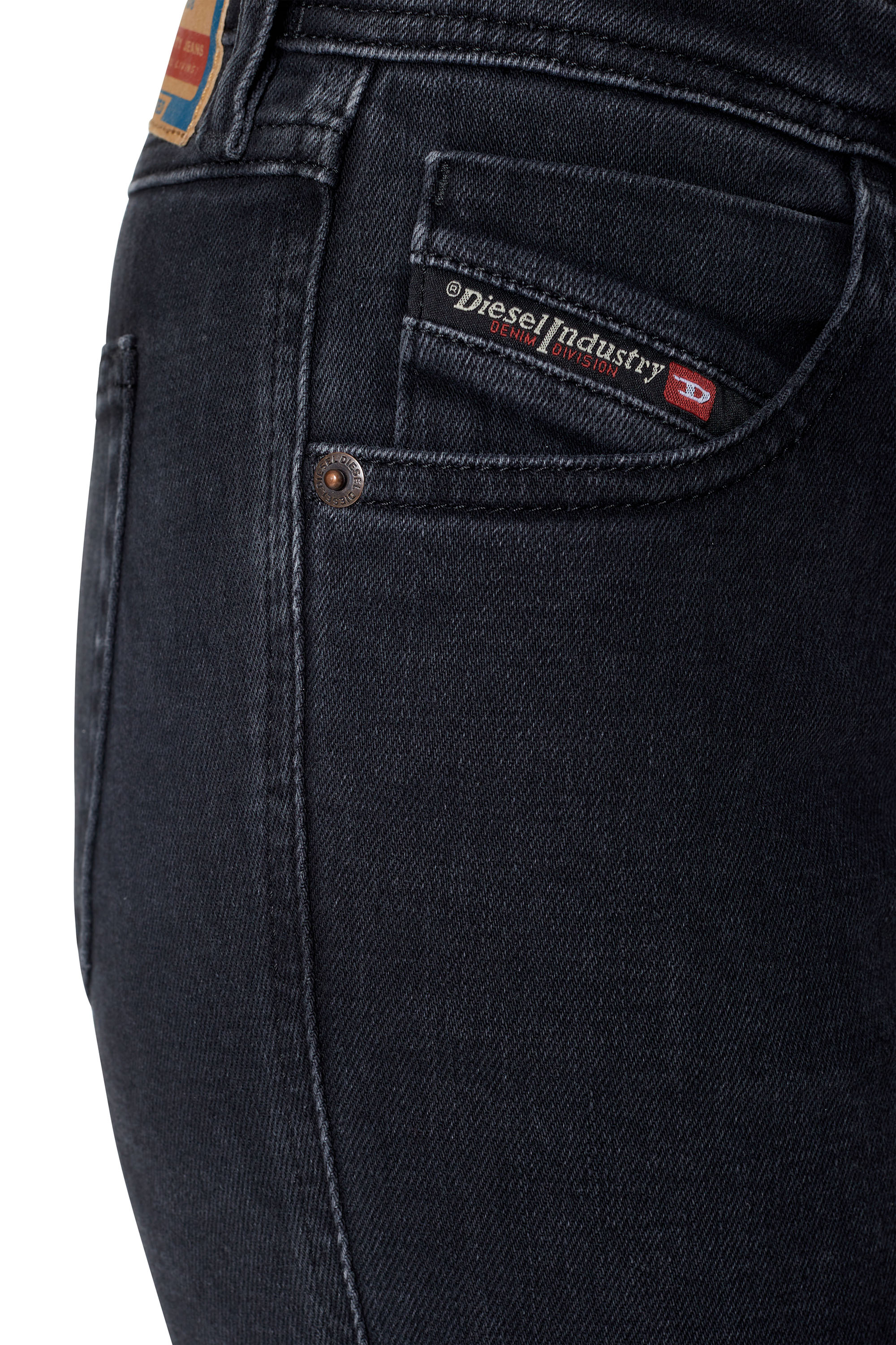 Diesel - Skinny Jeans 2015 Babhila Z870G, Noir/Gris foncé - Image 4