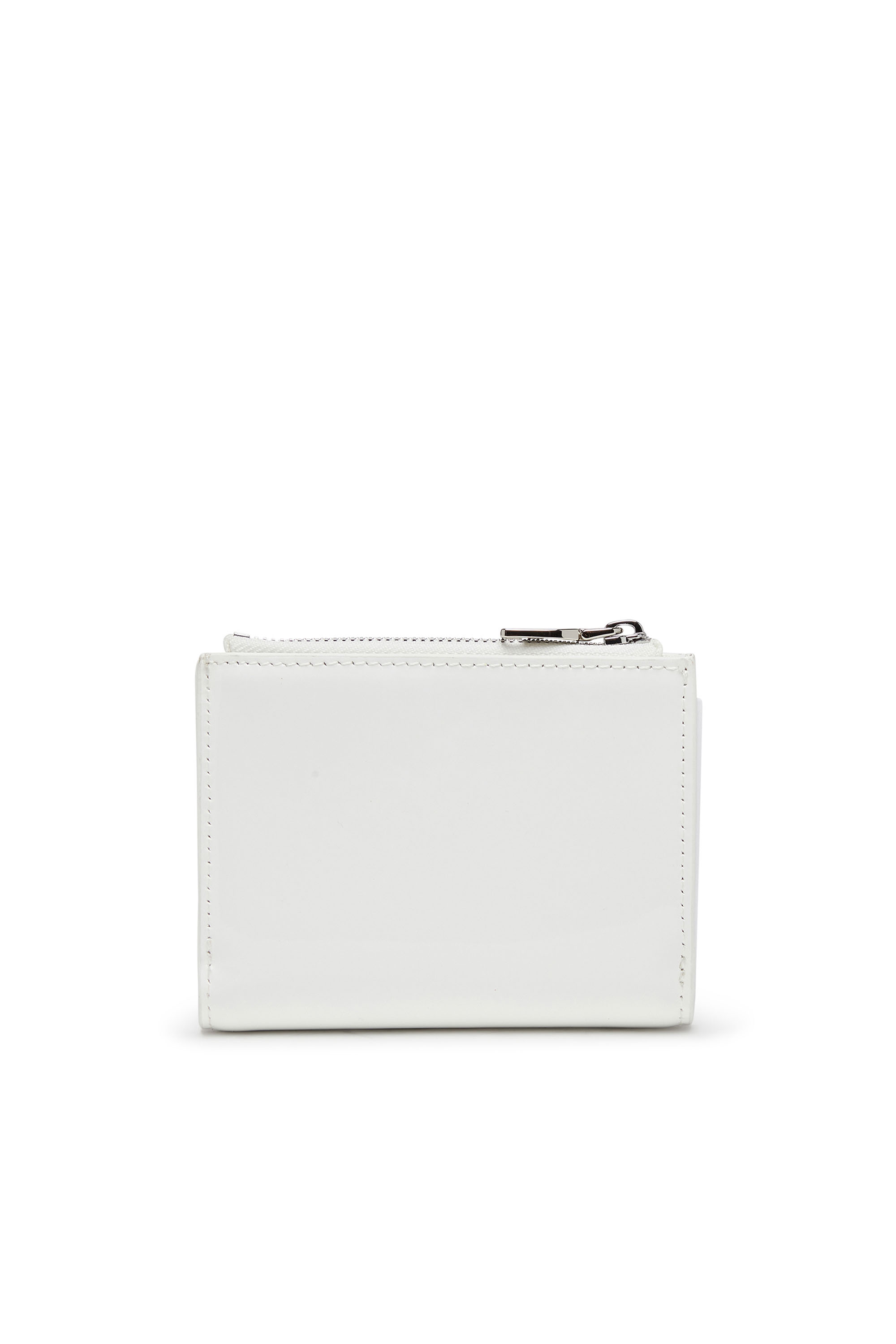 Diesel - PLAY BI-FOLD ZIP II, Petit portefeuille en cuir brillant Femme in Blanc - 2