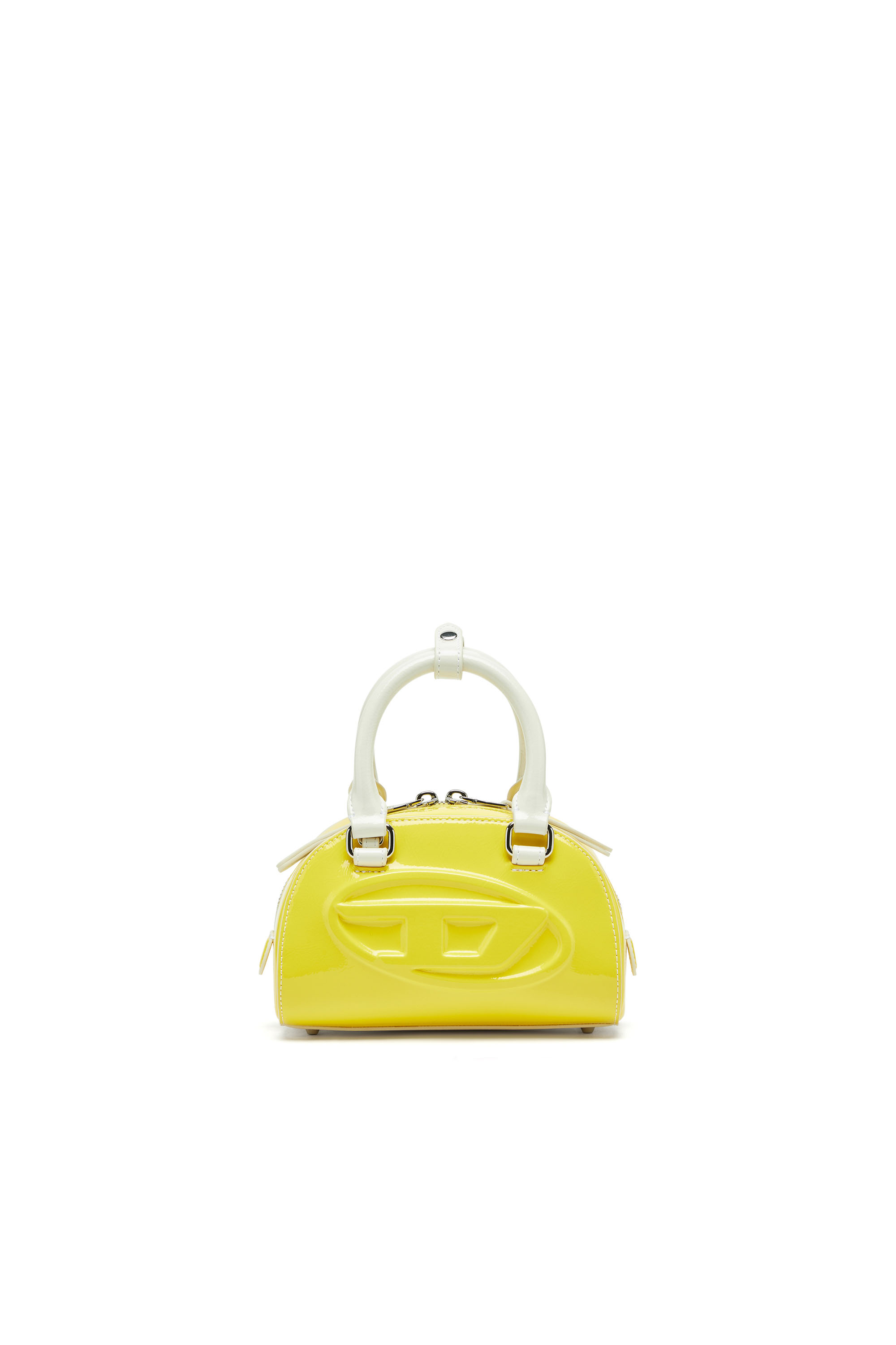 Diesel - 1DR DOME CROSSBODY, 1DR Dome-Sac à bowling mini avec effet naplak Femme in Jaune - 1