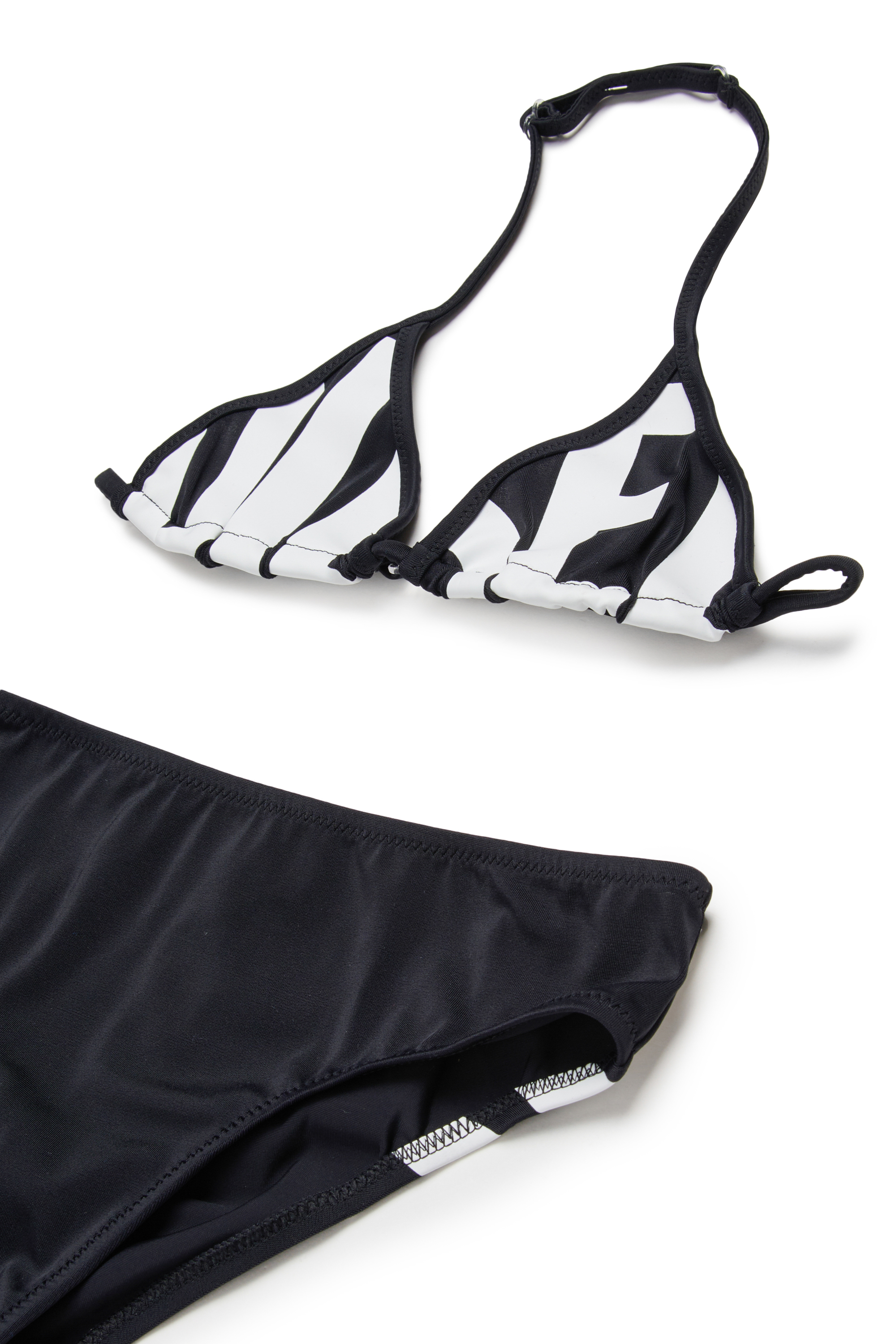 Diesel - MIDDY, Bikini de couleur unie avec maxi logo Femme in Noir - 3