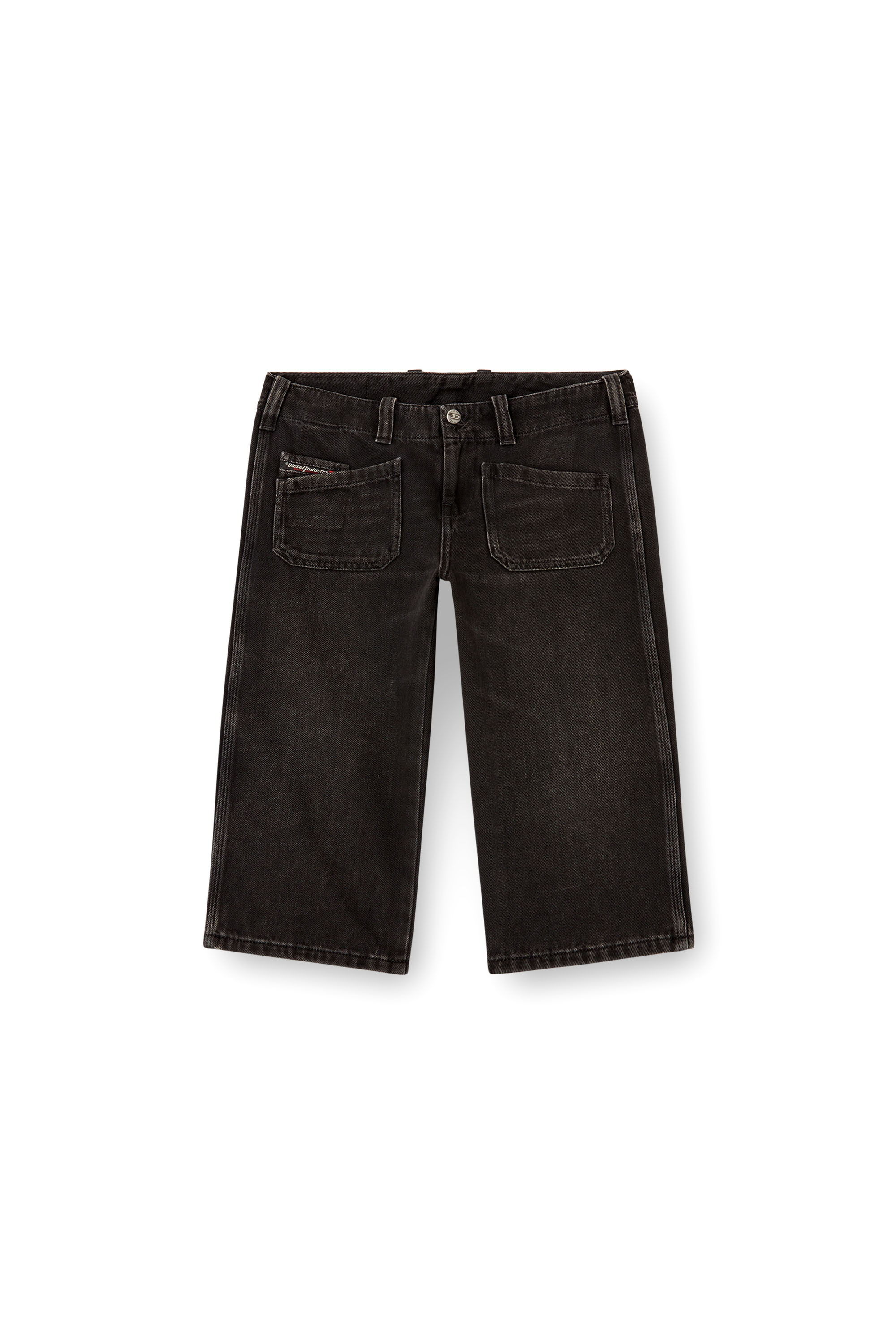 DE-KEATE-SHORT, Noir Diesel - DE-KEATE-SHORT, Short capri en denim Femme in Noir - 2