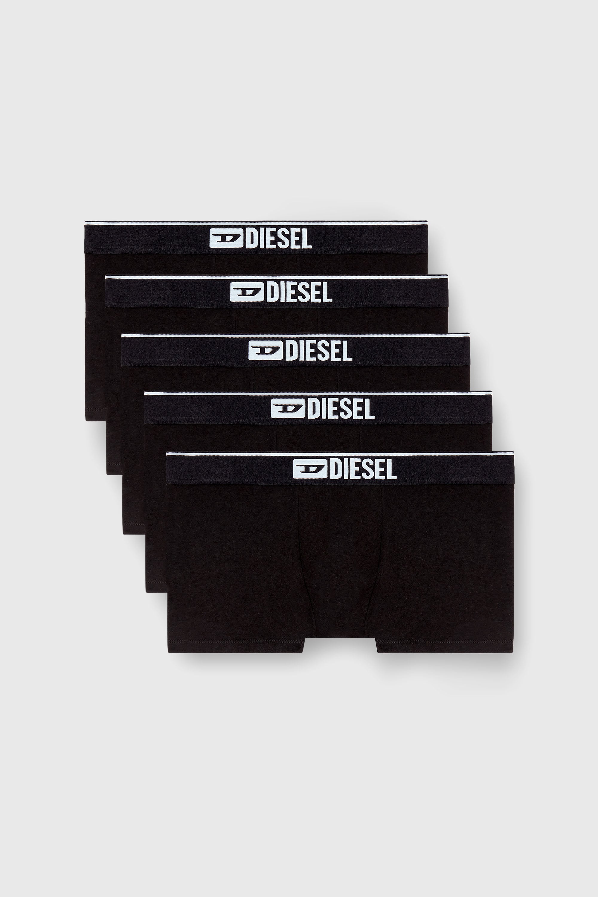 Diesel - UMBX-DAMIENFIVEPACK, Lot de cinq boxers couleur unie Homme in Noir - 1