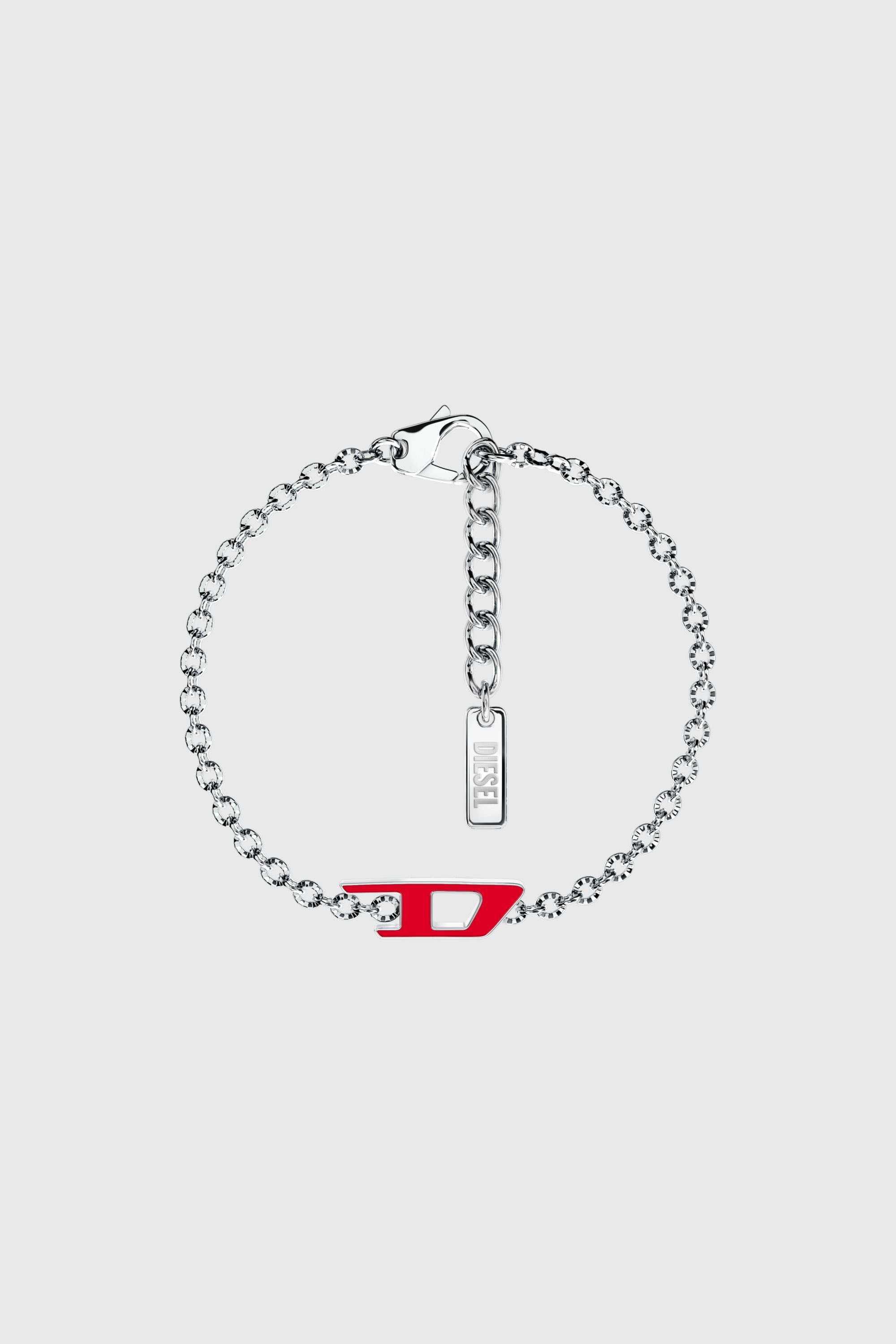 Diesel - DX1691040 JEWELLERY, Bracelet cha&icirc;ne en acier inoxydable Mixte in Gris argent&eacute; - 1