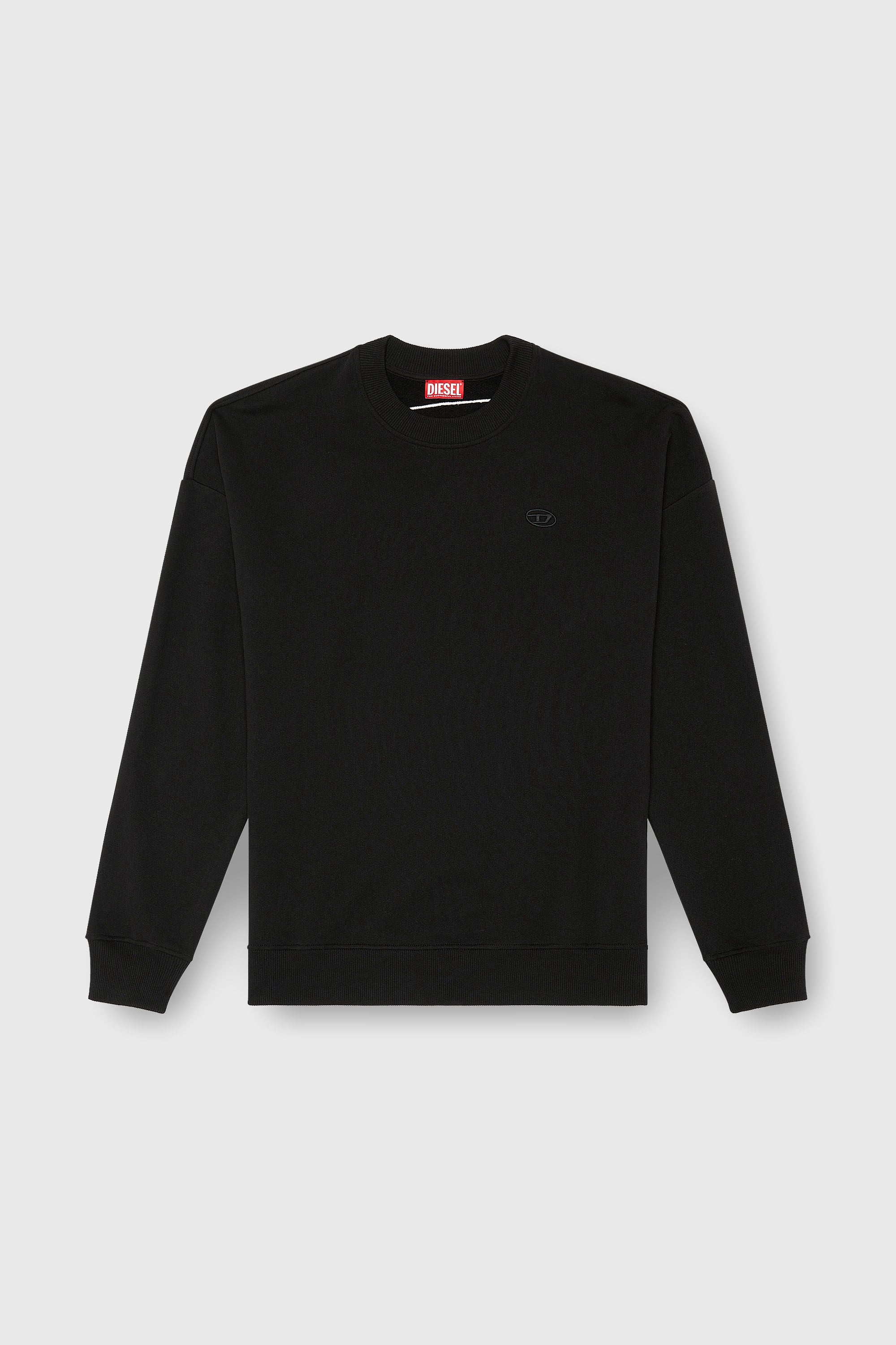 Diesel - S-ROB-MEGOVAL-D, Sweat-shirt avec logo brod&eacute; Homme in Noir - 2