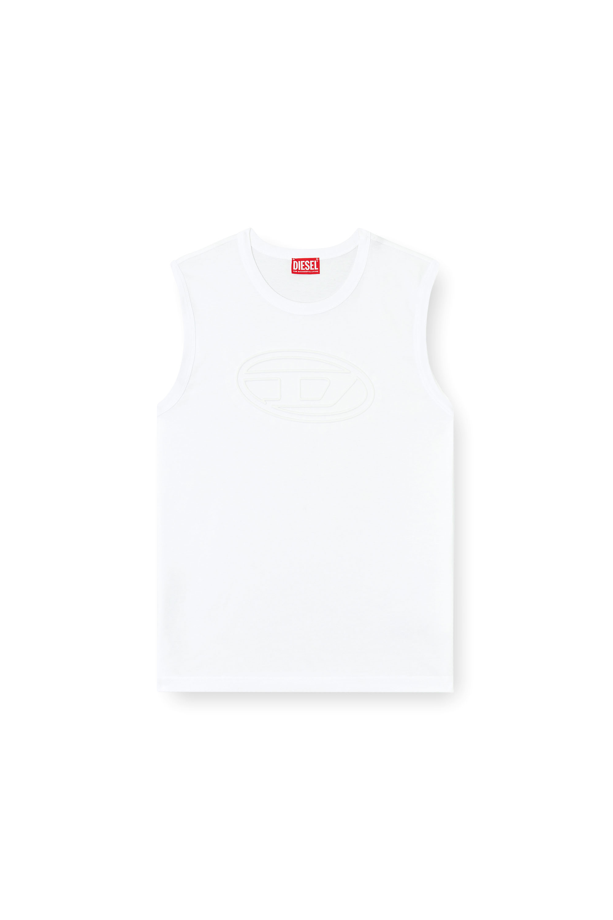 Diesel - T-BISCO-BIGOVAL, Top sans manches Homme in Blanc - 3