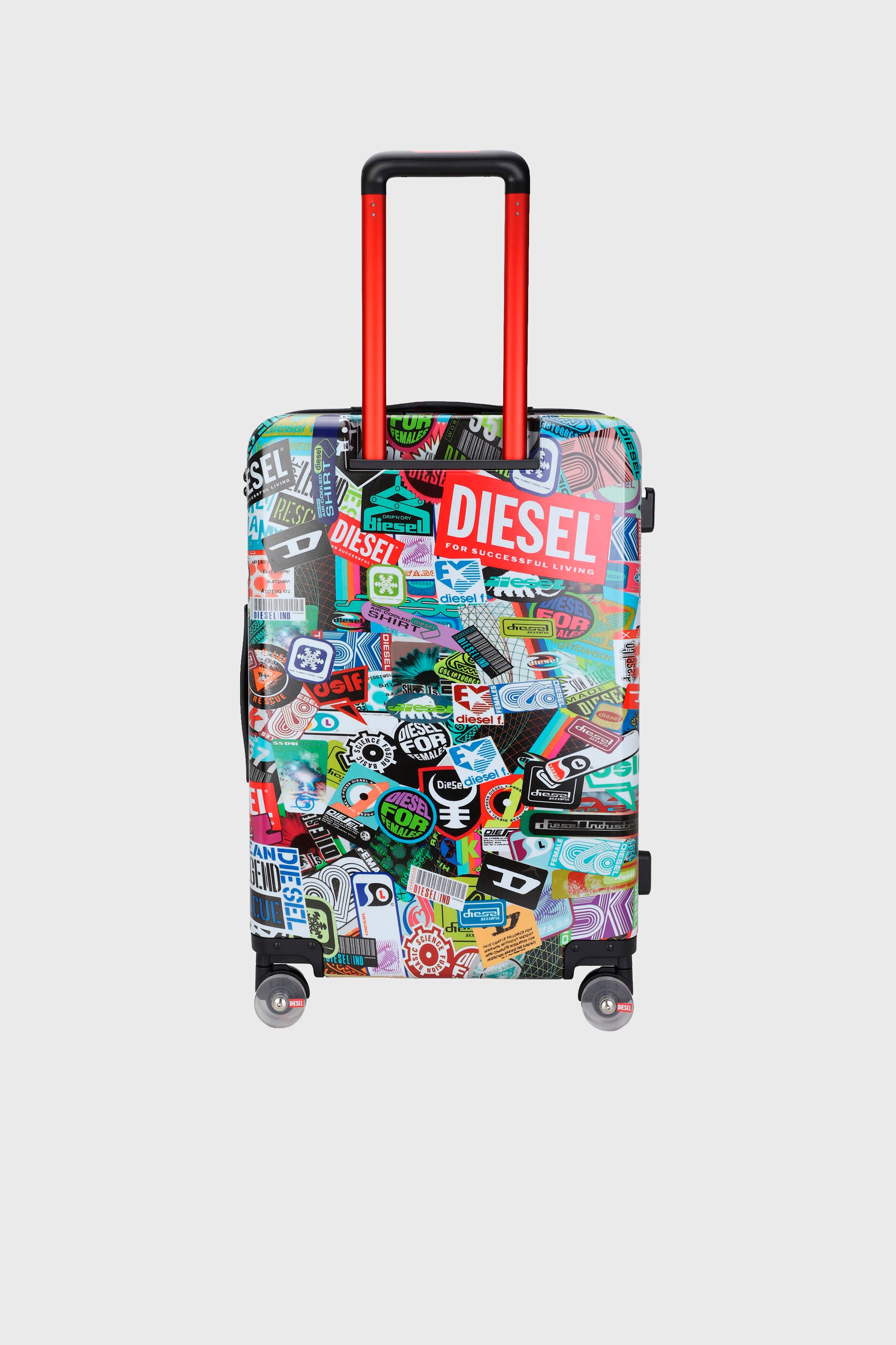 Diesel - DIESEL PC PRINTED TROLLEY-STICKERS- DSL0, Valise taille M style autocollants Mixte in Polychrome - 2