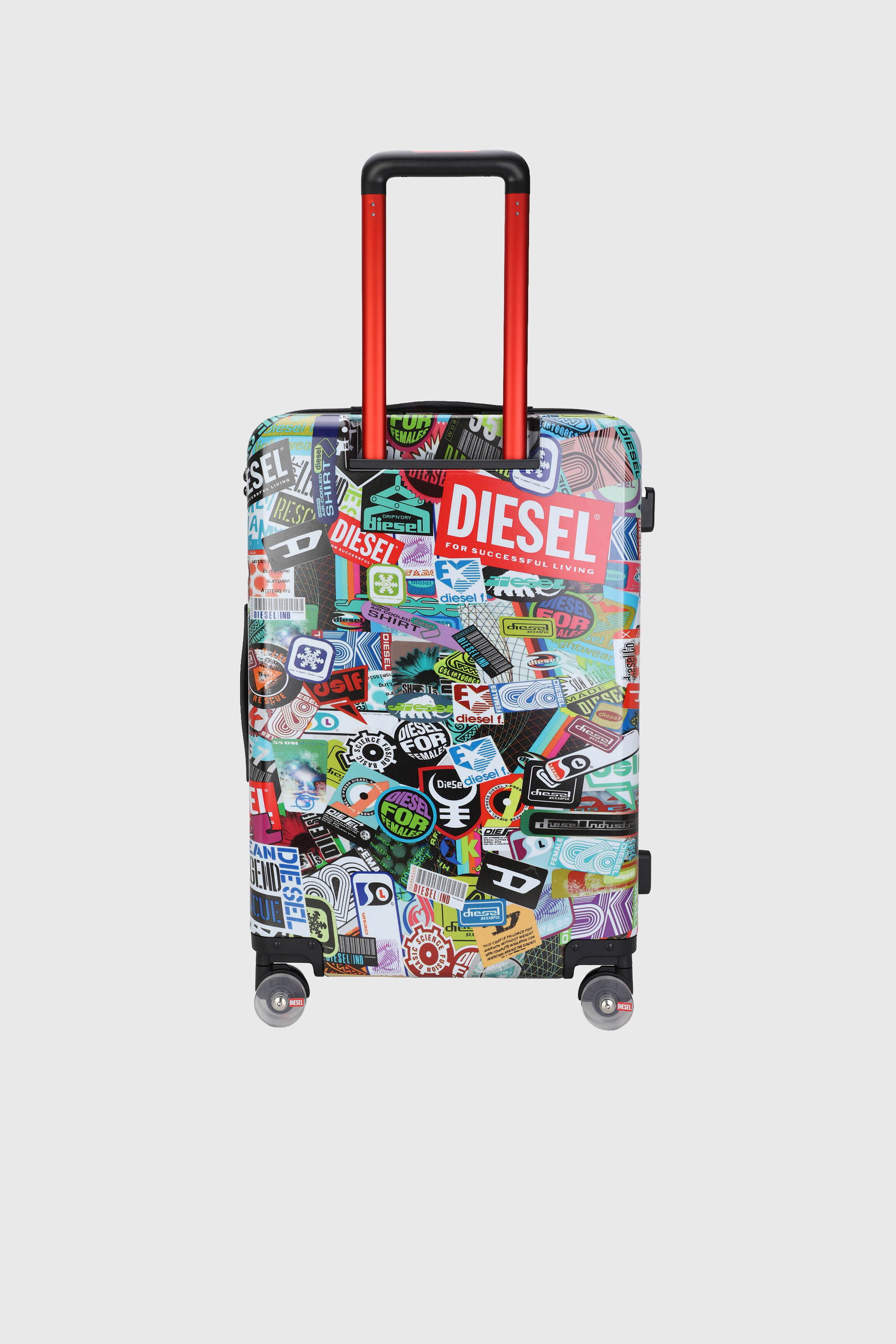 Diesel - DIESEL PC PRINTED TROLLEY-STICKERS- DSL0, Valise taille M style autocollants Mixte in Polychrome - 2