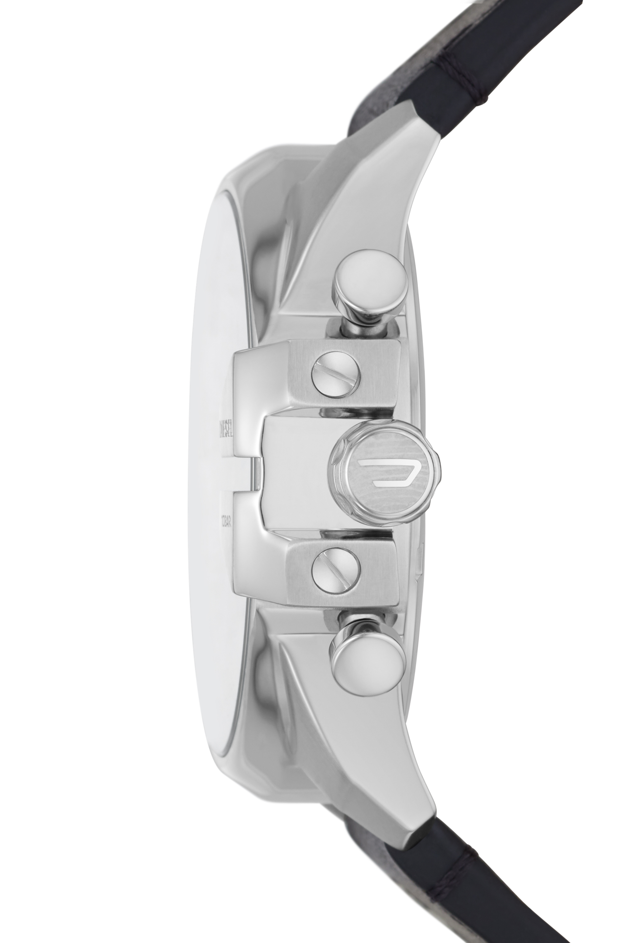 Diesel - DZ4592, Montre Baby Chief avec un bracelet noir en denim et en cuir Homme in Polychrome - 3