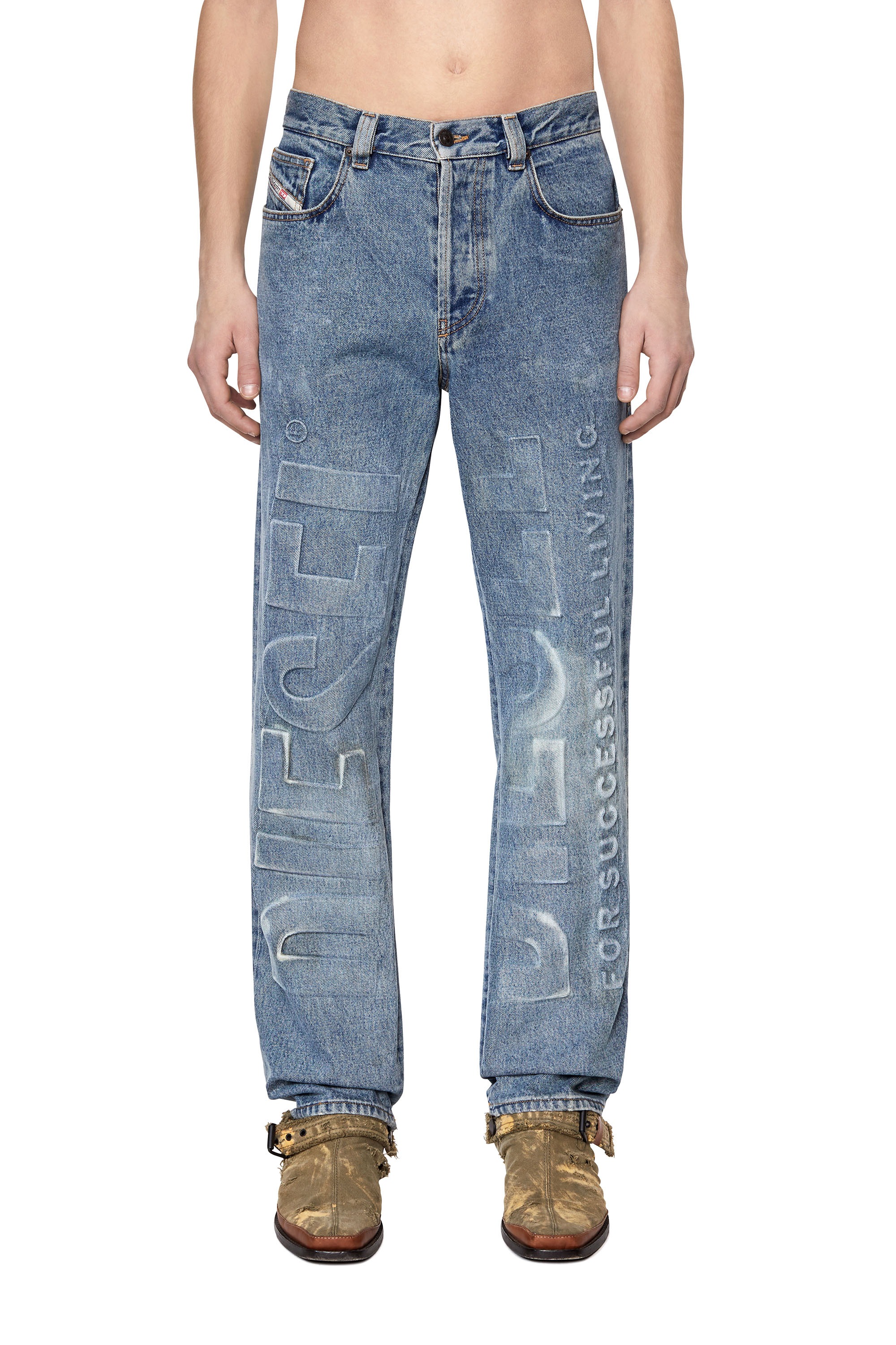 Diesel - 2010 D-Macs 007B9 Straight Jeans, Bleu Clair - Image 1