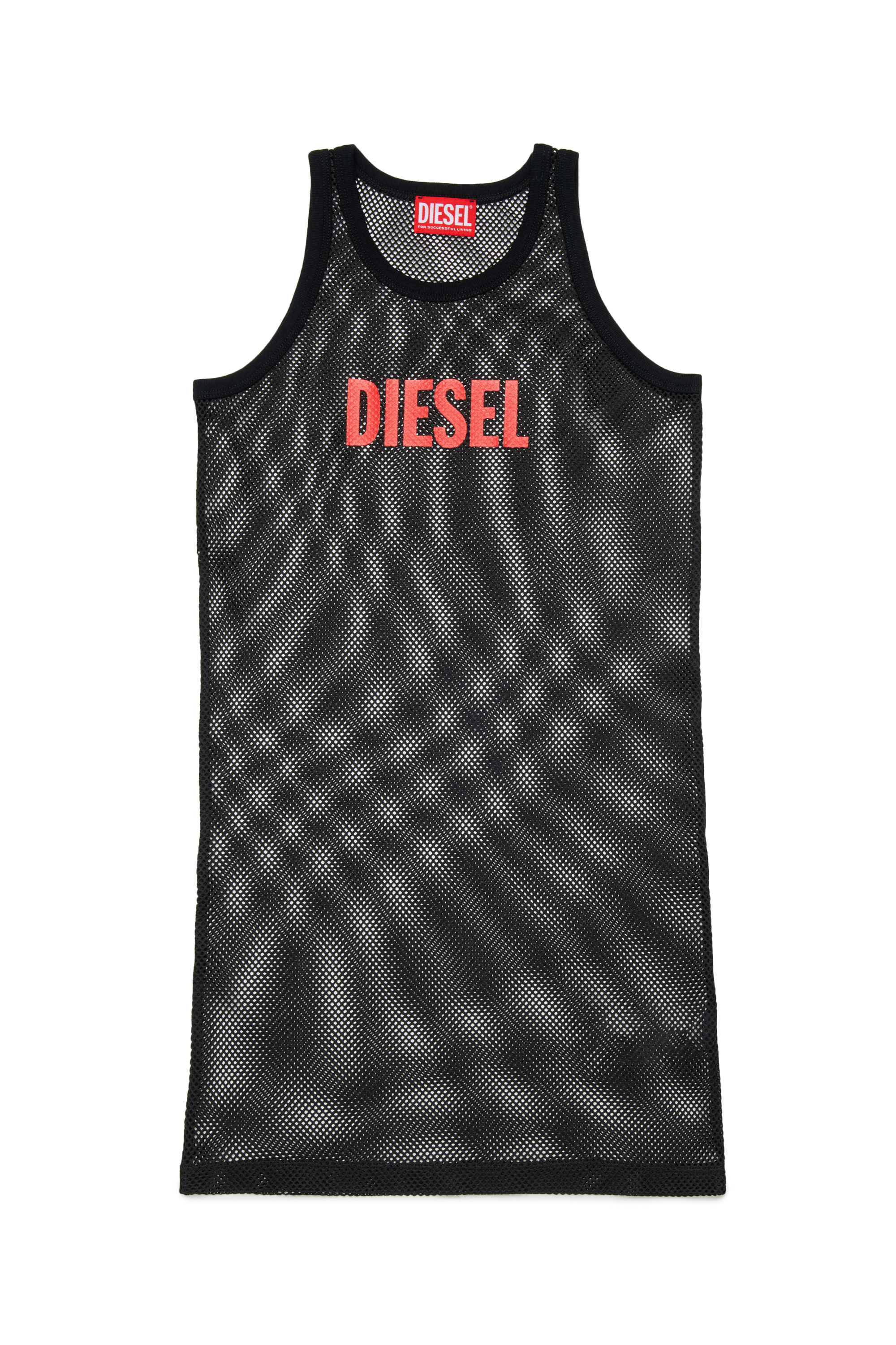 Diesel - MCURTS, Robe de plage en maille de coton Femme in Noir - 1