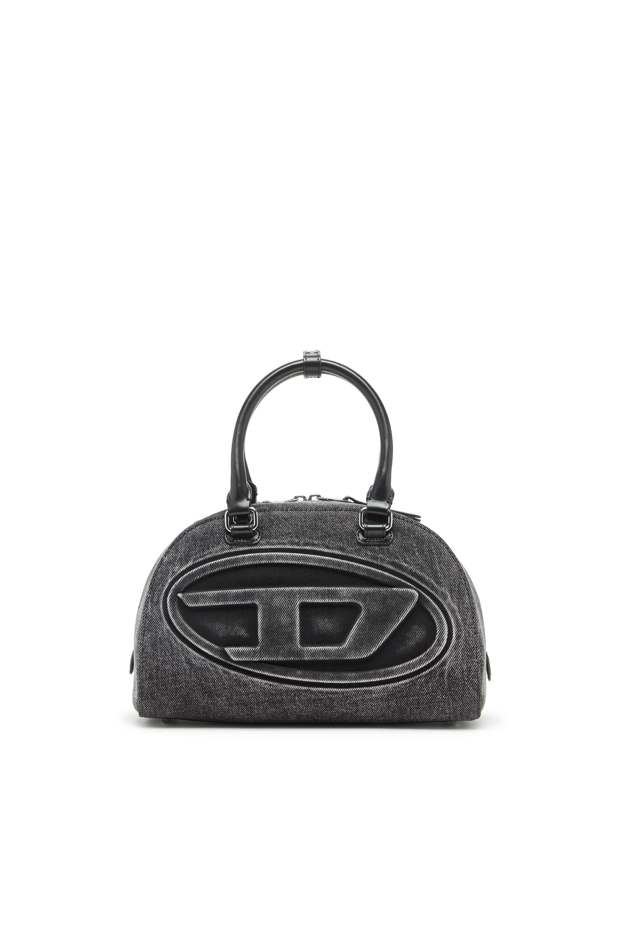 Diesel - 1DR DOME TOP HANDLE, 1DR Dome-Sac bowling en denim délavé Femme in Gris - 1