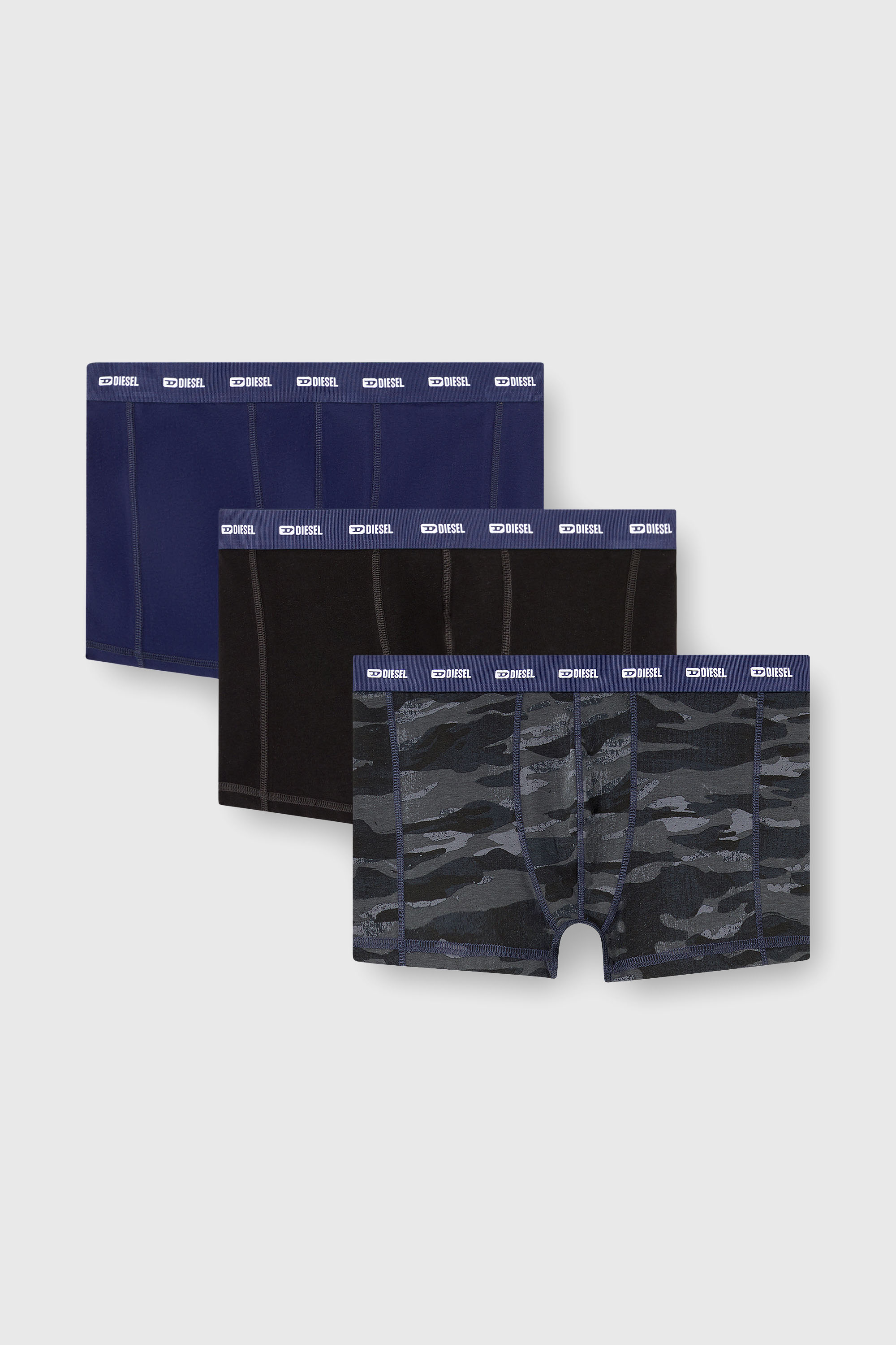 Diesel - DAMIEN-UTLT-3PACK, Lot de trois boxers unis et motif camouflage Homme in Polychrome - 2