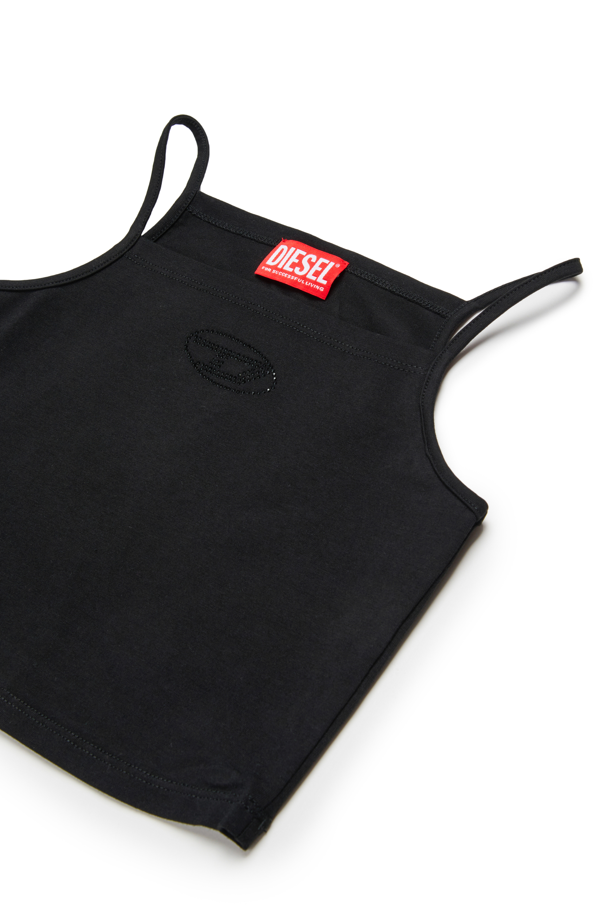 Diesel - TRIND, Caraco avec logo Oval D en cristal Femme in Noir - 3