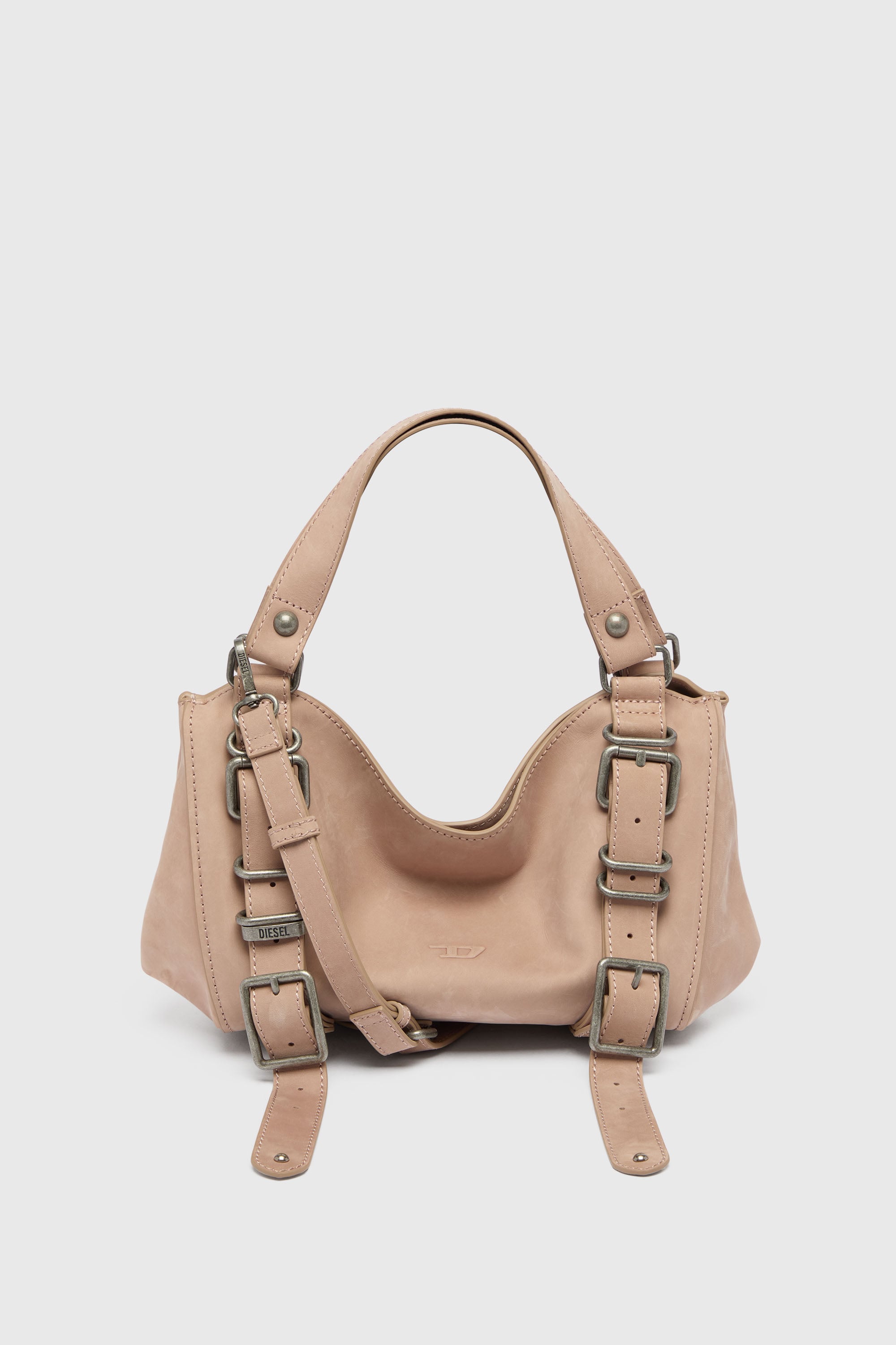 Diesel - D-ONE TOPHANDLE S, D-One-Sac small &agrave; poign&eacute;e sup&eacute;rieure en cuir trait&eacute; Femme in Rose - 1