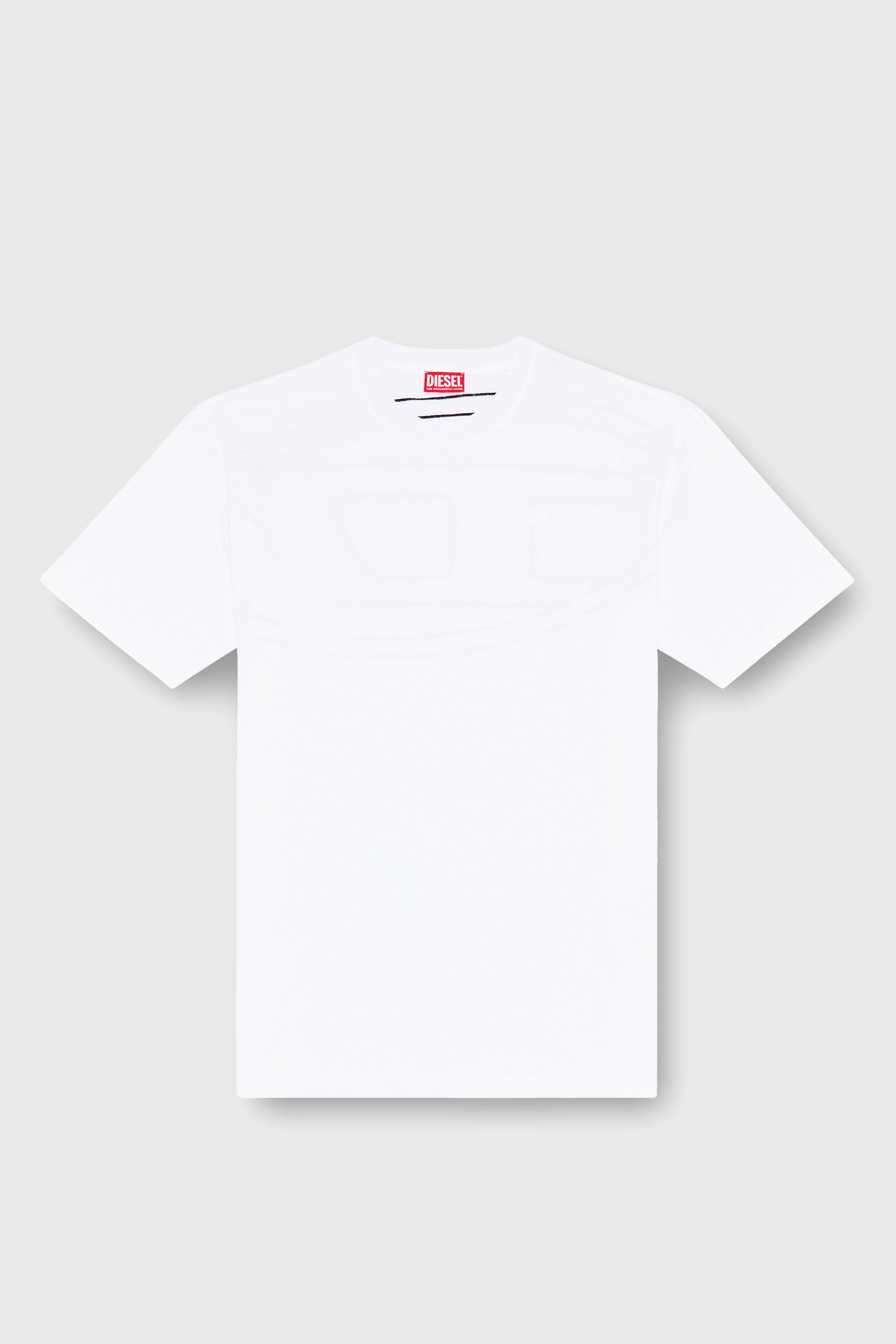 Diesel - T-BOGGY-MEGOVAL-D, T-shirt avec maxi oval D brod&eacute; Homme in Blanc - 2