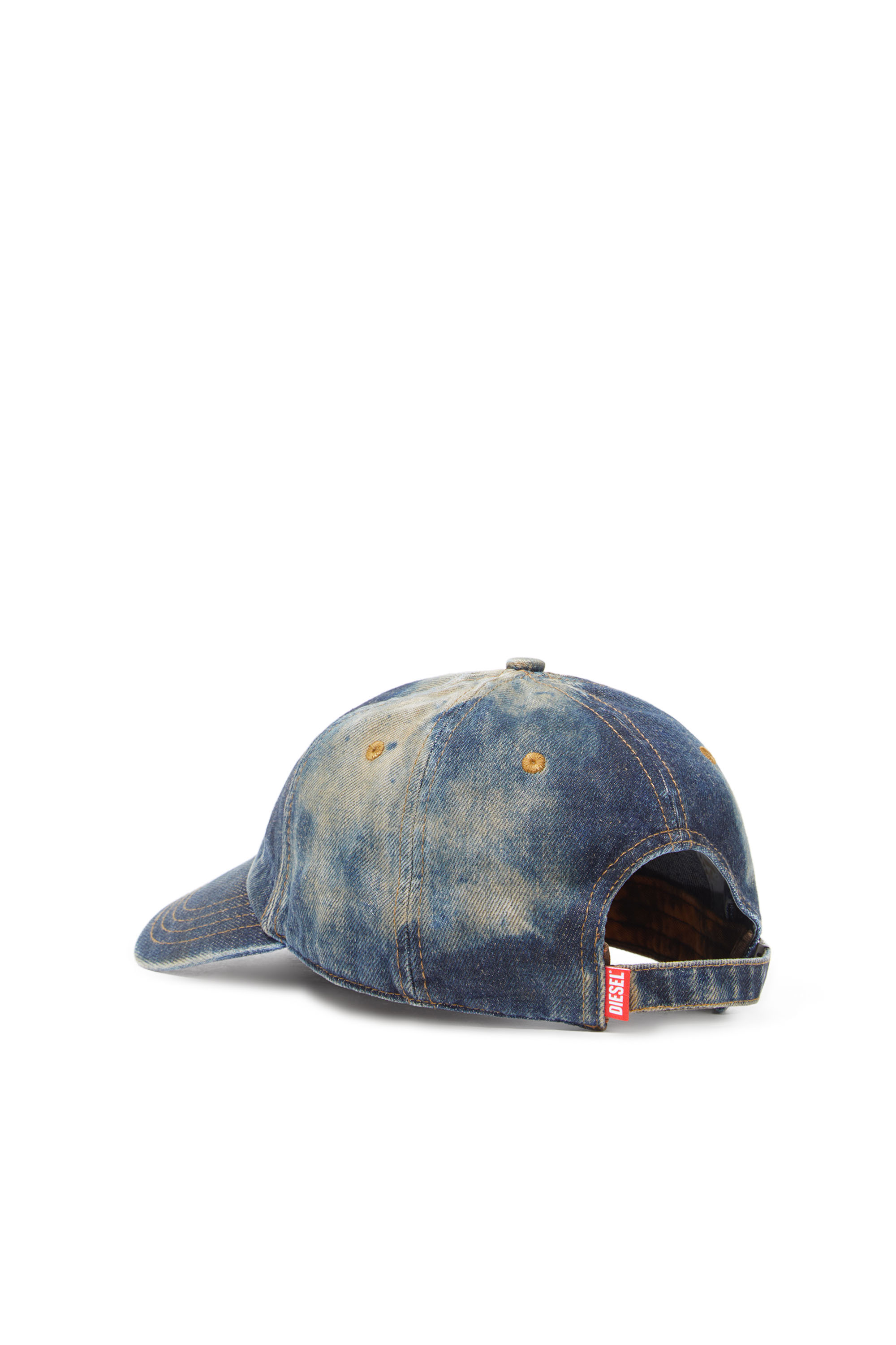 Diesel - C-CAP-DD, Casquette de baseball en denim effet sali Mixte in Bleu - 2