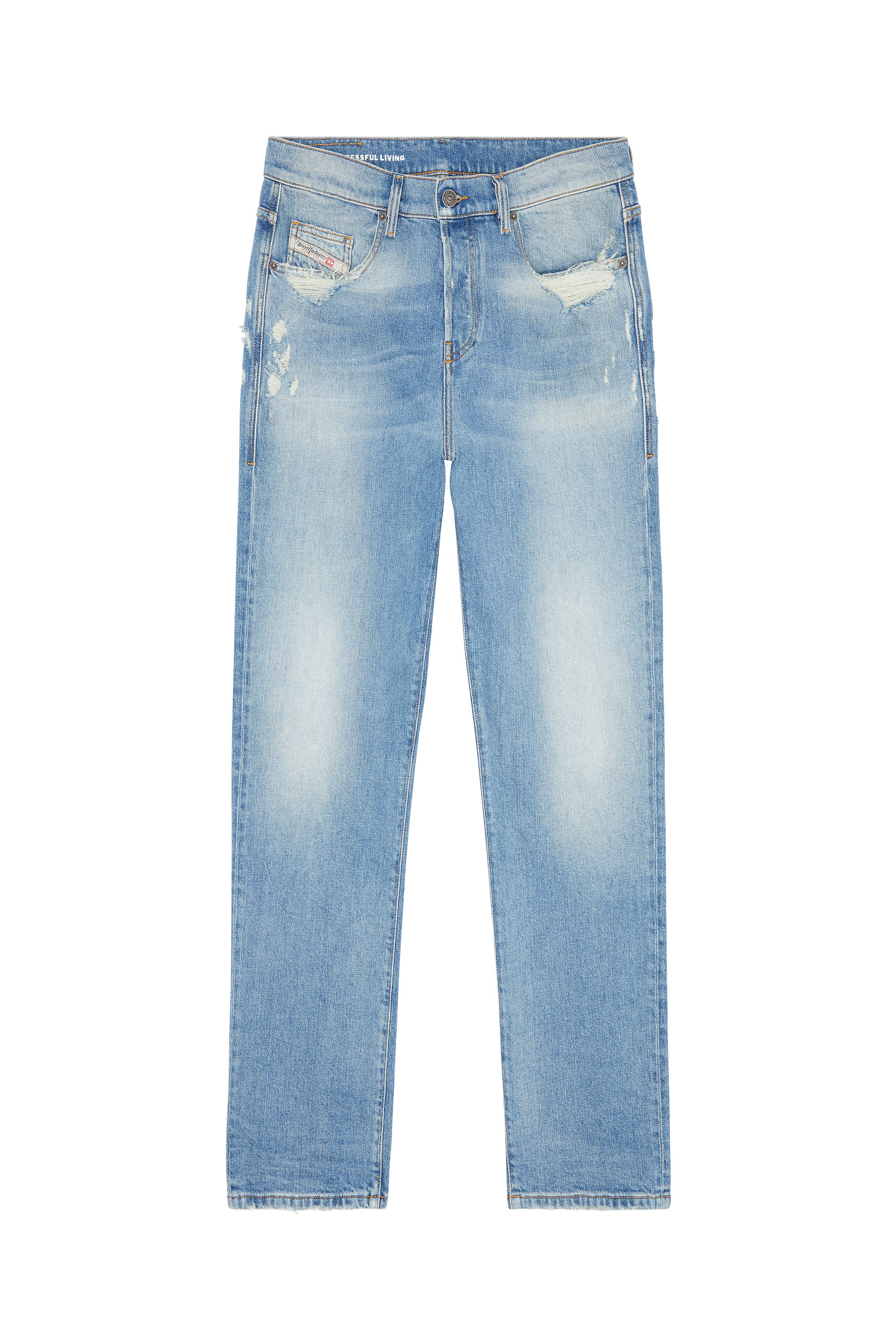 Diesel - 2020 D-Viker 007N1 Straight Jeans, Bleu Clair - Image 5