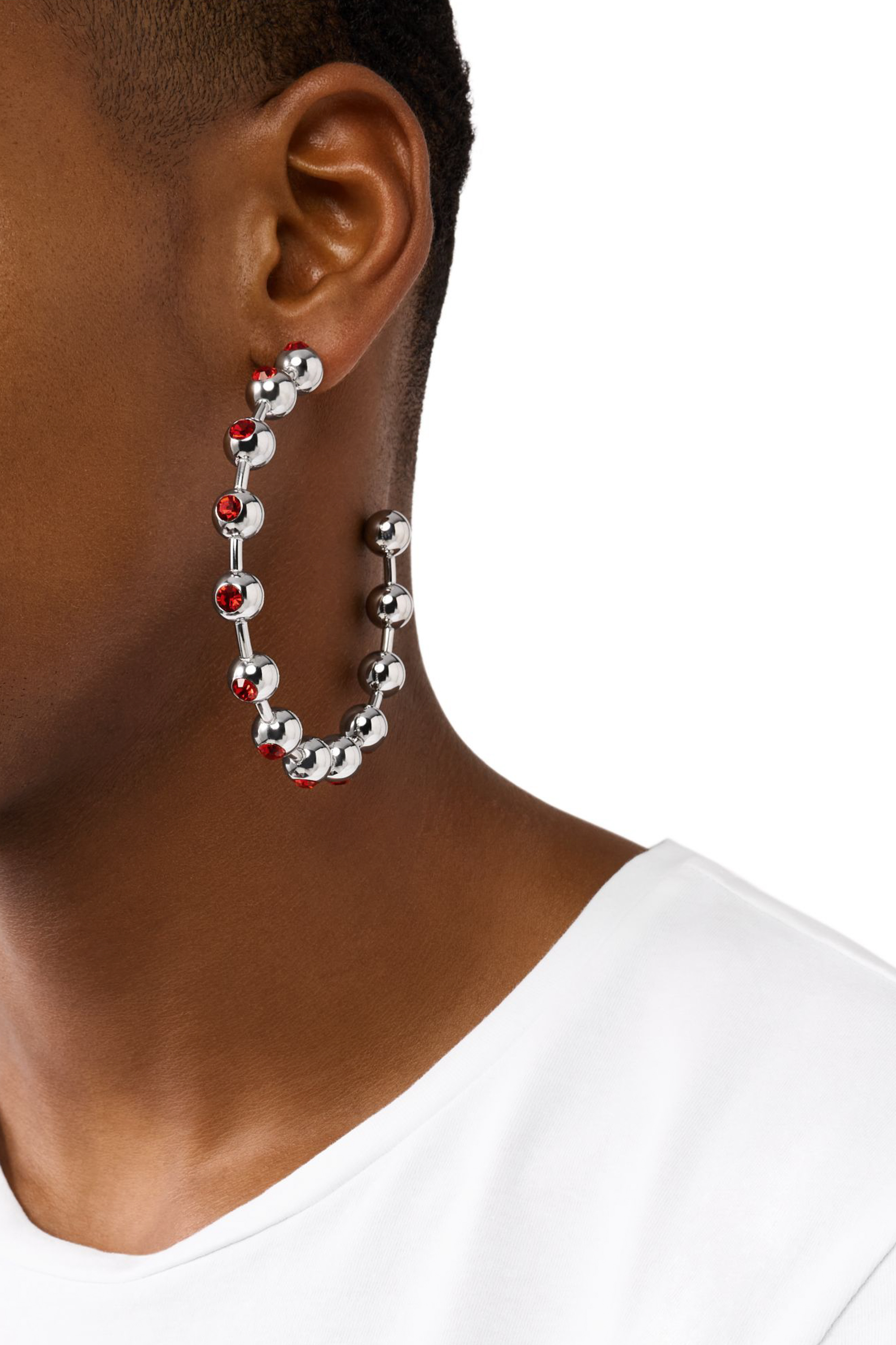 Diesel - DX1560040 JEWEL, Boucles d'oreilles créoles en acier inoxydable Mixte in Gris argenté - 3