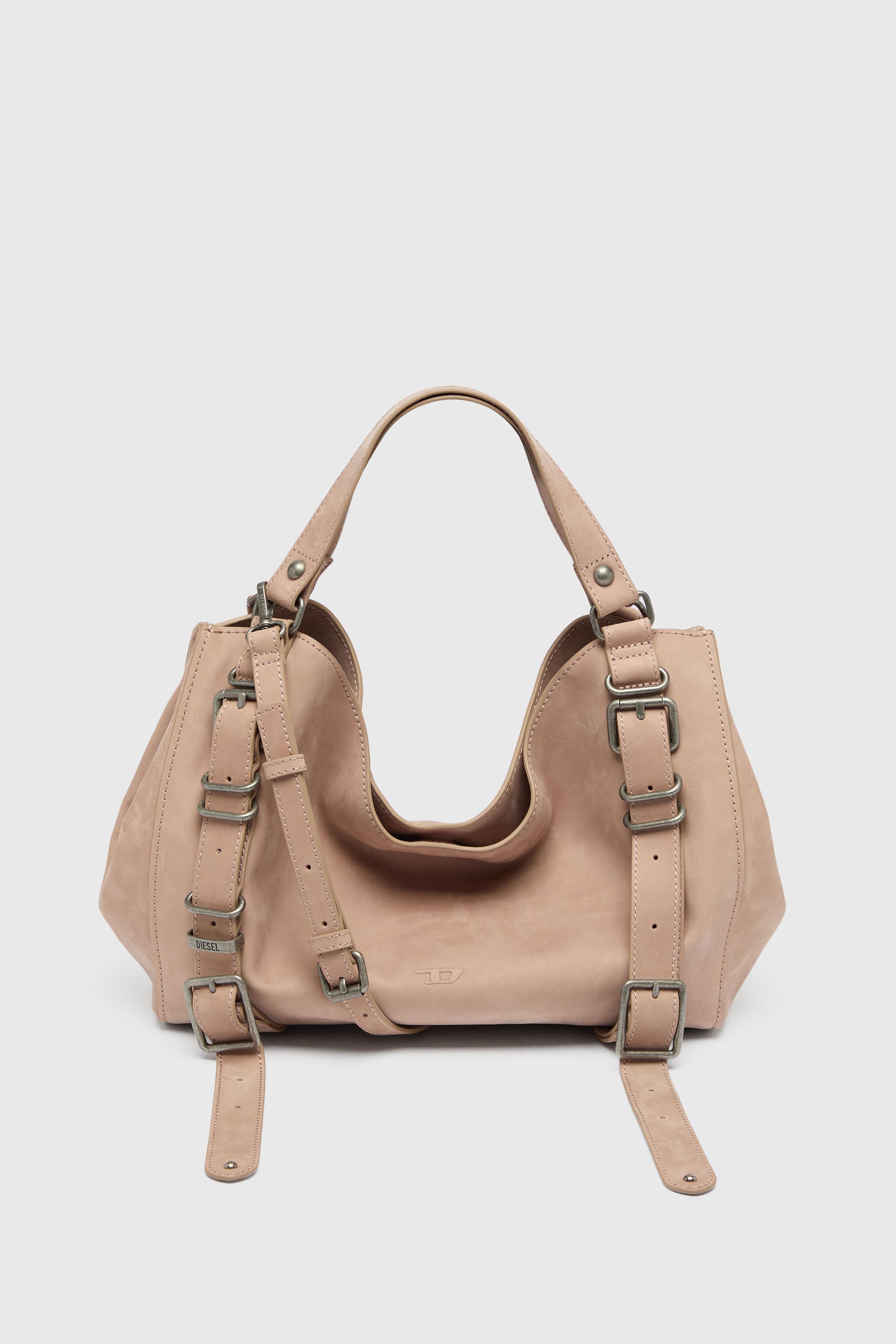 Diesel - D-ONE TOPHANDLE M, D-One-Sac medium &agrave; poign&eacute;e sup&eacute;rieure en cuir trait&eacute; Mixte in Rose - 1