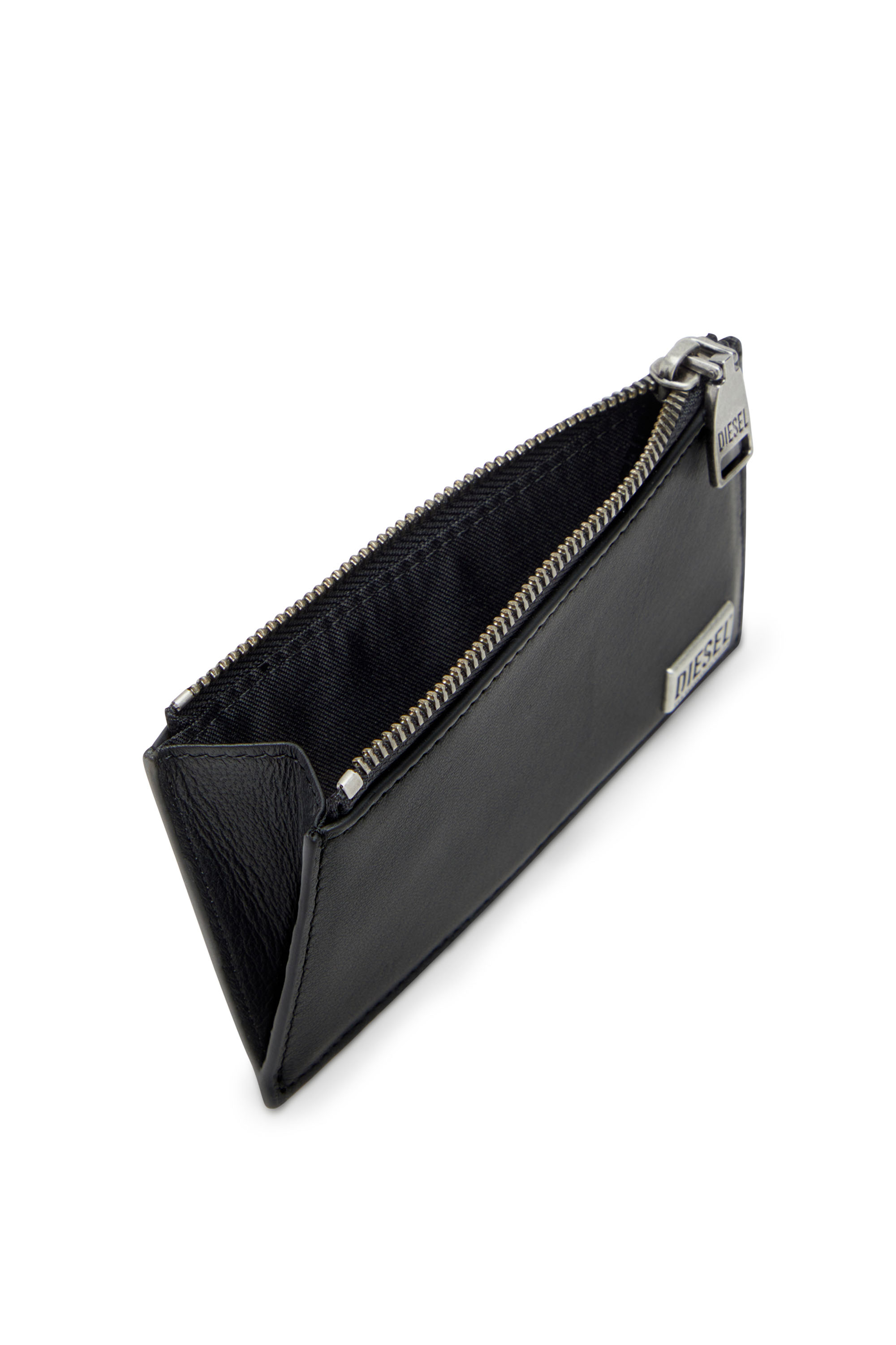 Diesel - BISCOTTO CARD HOLDER III, Porte-cartes plat en cuir semi-brillant Homme in Noir - 3