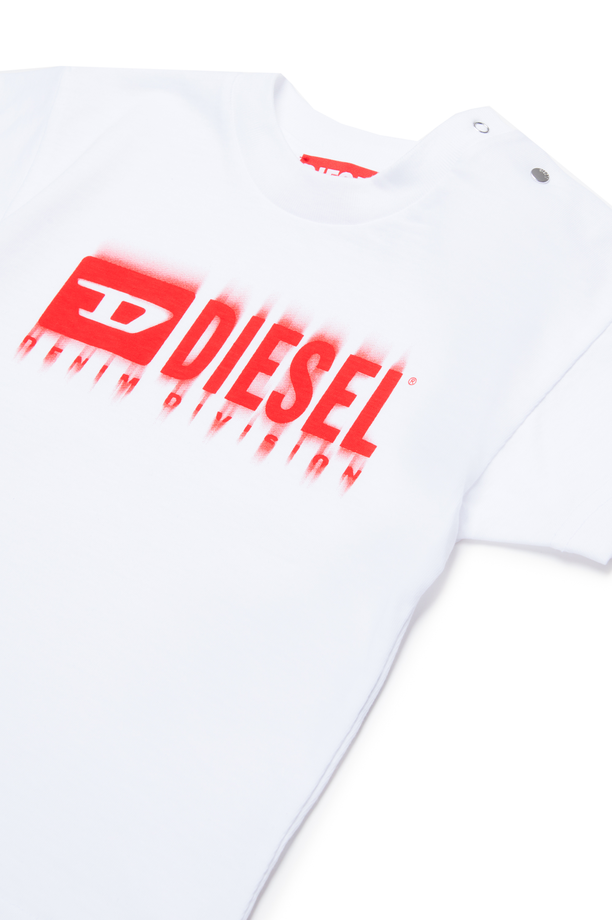 Diesel - TDIEGORL6MAB, Mixte T-shirt avec logo taché in Blanc - Image 3