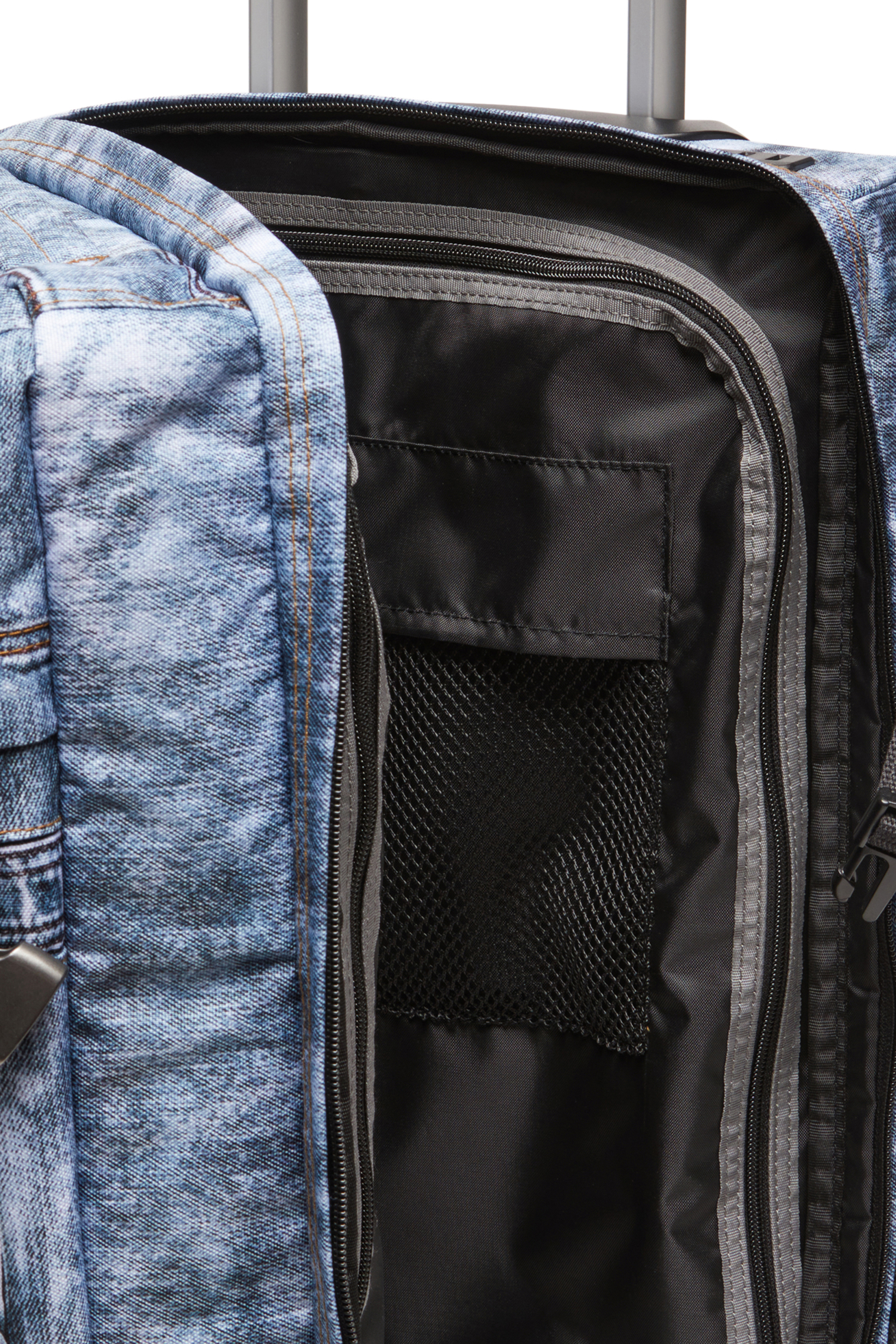 Diesel - DIESEL TRANSIT'R S, Bagage cabine en denim trompe-l'œil Mixte in Bleu - 4