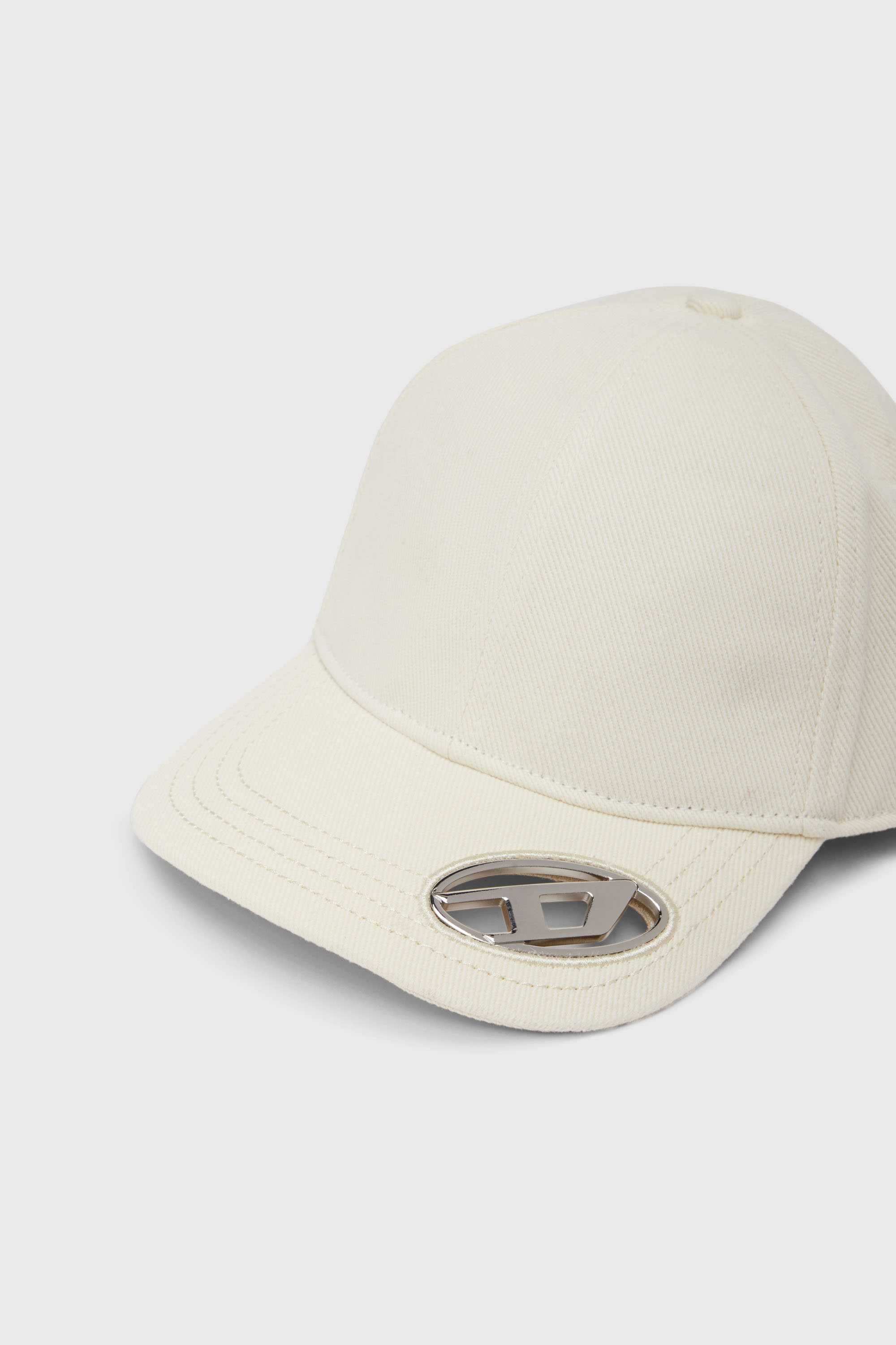 Diesel - C-PLAK, Casquette de baseball avec plaque oval D Homme in Blanc - 3