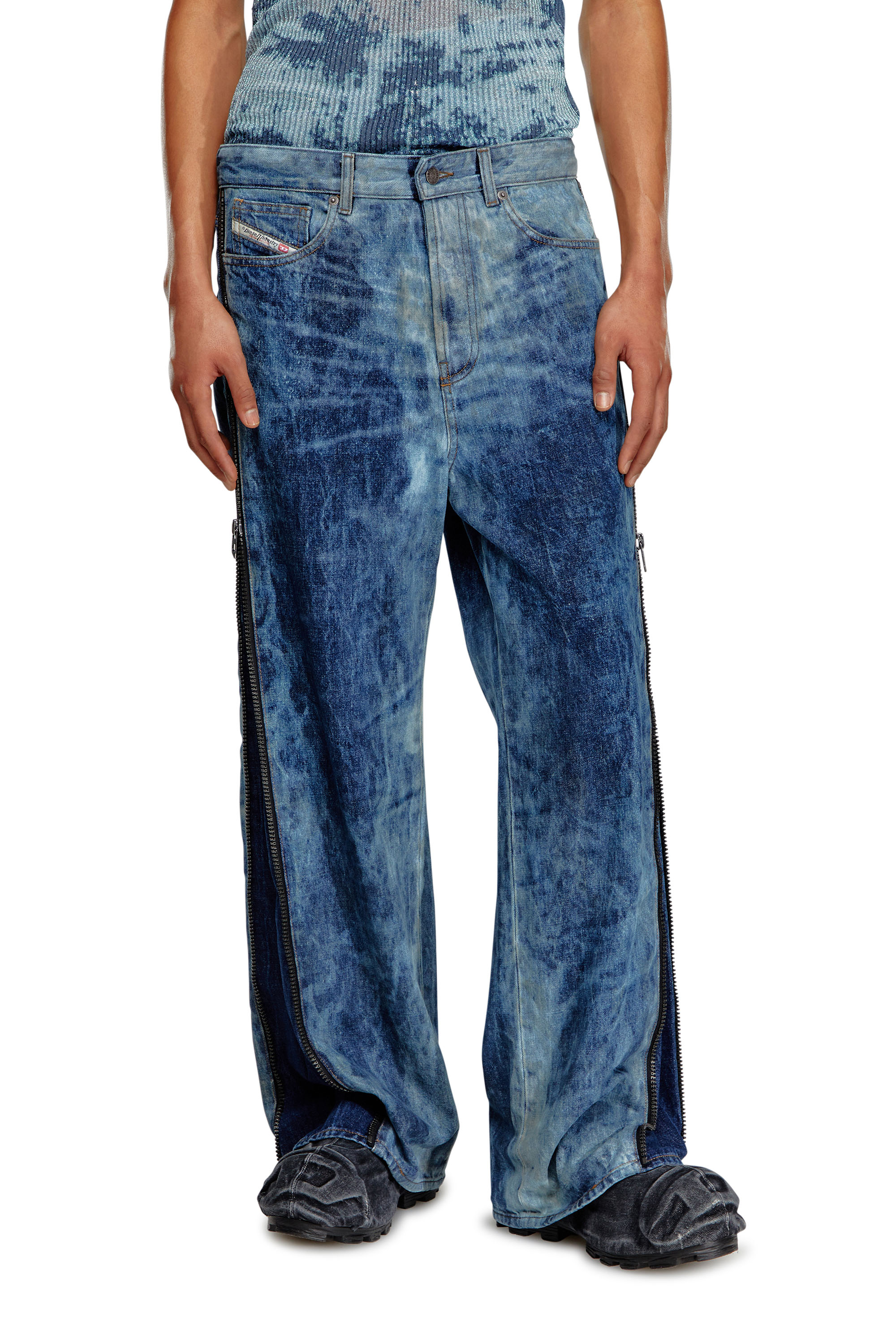 Diesel - Straight Jeans D-Rise 0PGAX, Bleu moyen - Image 1
