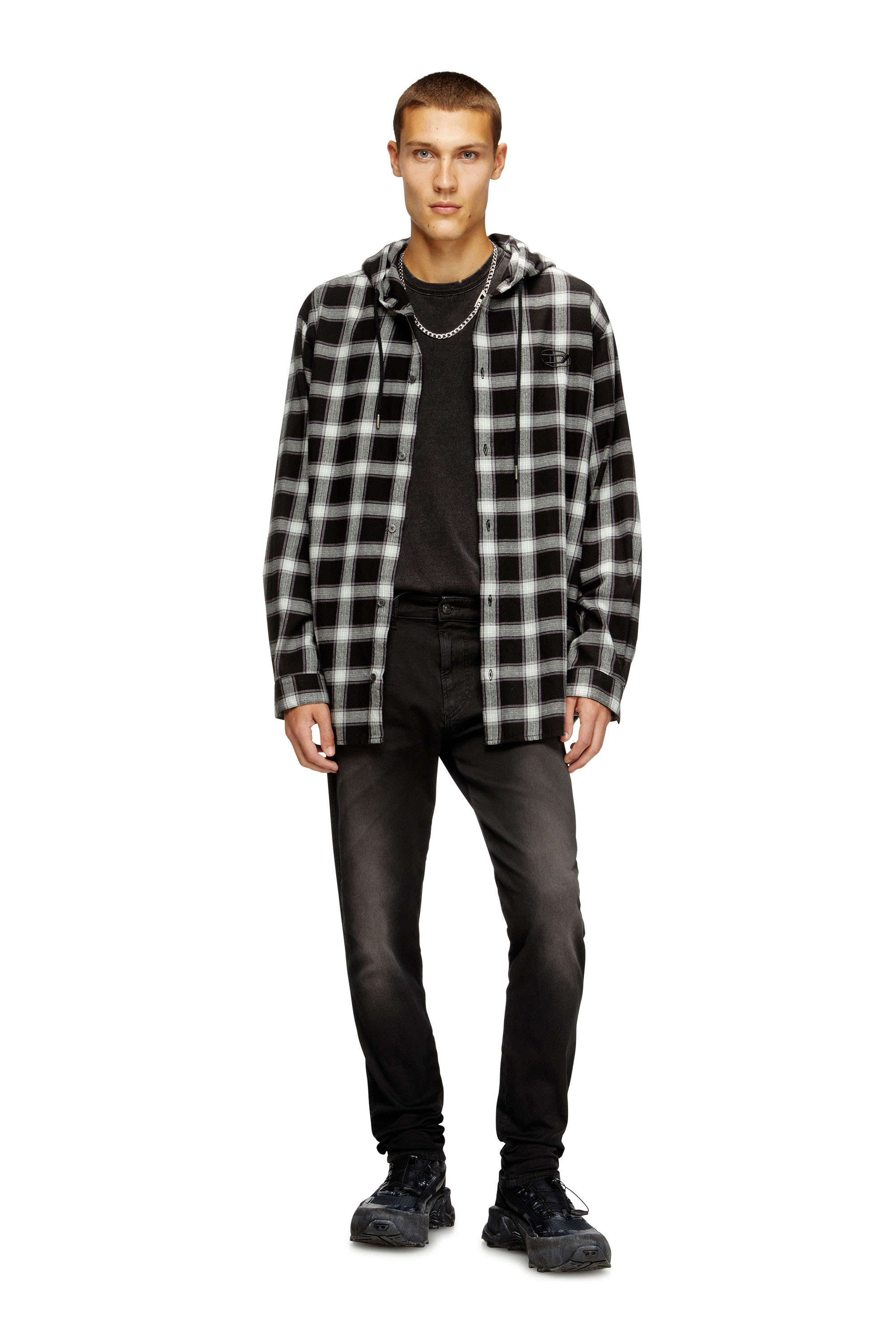 Diesel - Slim 2062 D-Strukt Joggjeans® 0670M Homme, Noir/Gris foncé - Image 1