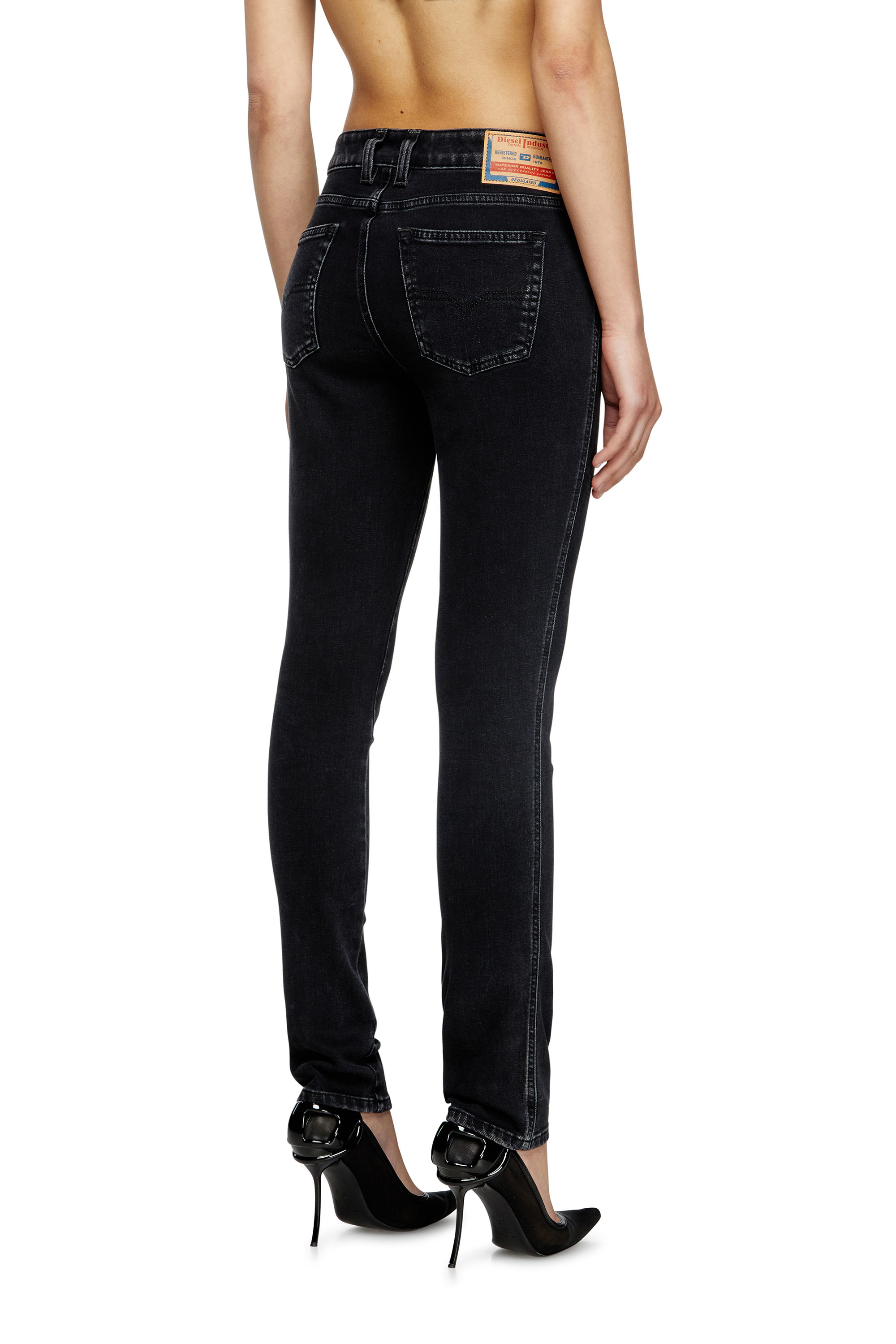 Diesel - Slim Jeans 1992 D-Jiann 09M69 Femme, Noir/Gris foncé - Image 4