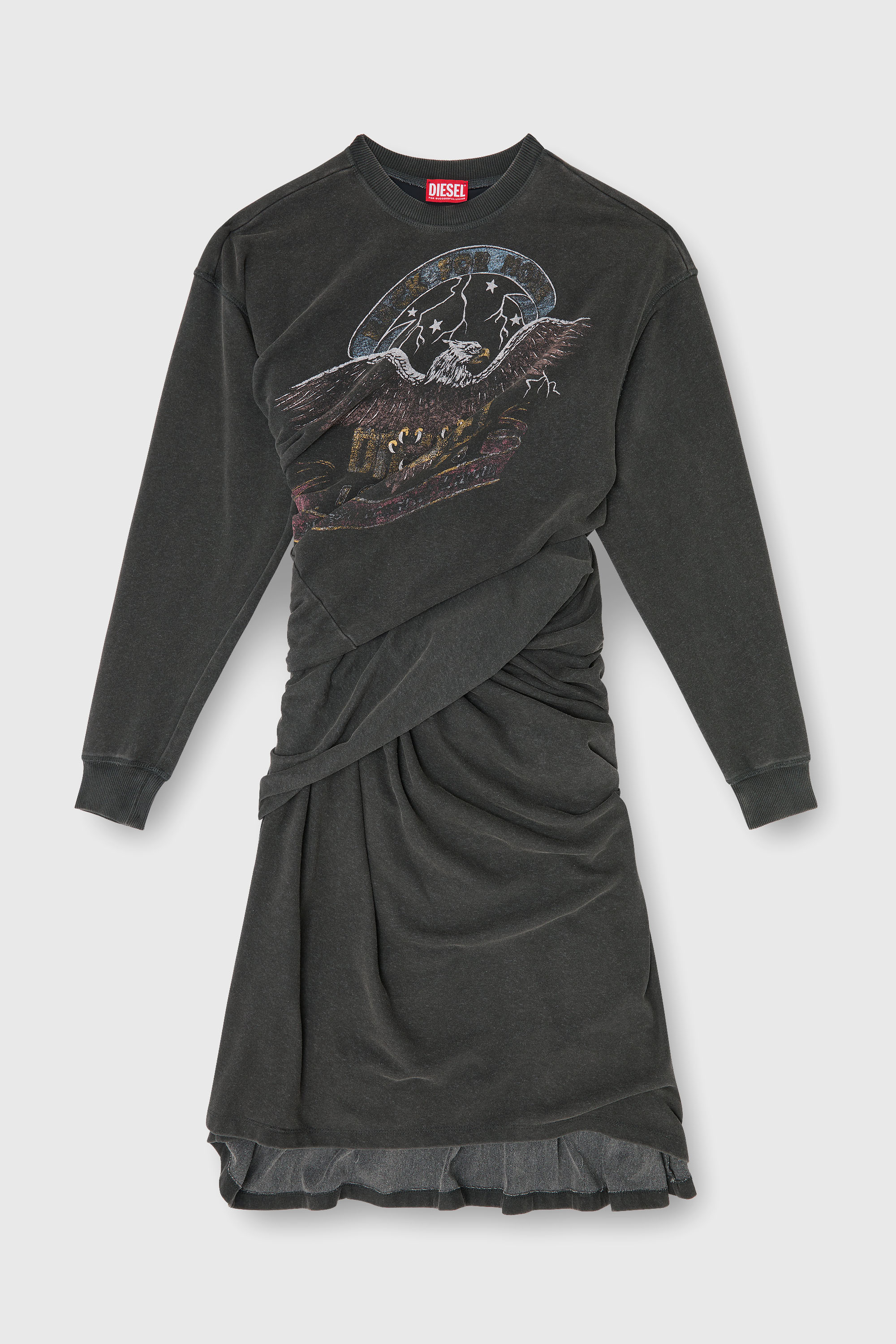 Diesel - D-NENCY, Robe sweat avec motifs de concert Femme in Noir - 1