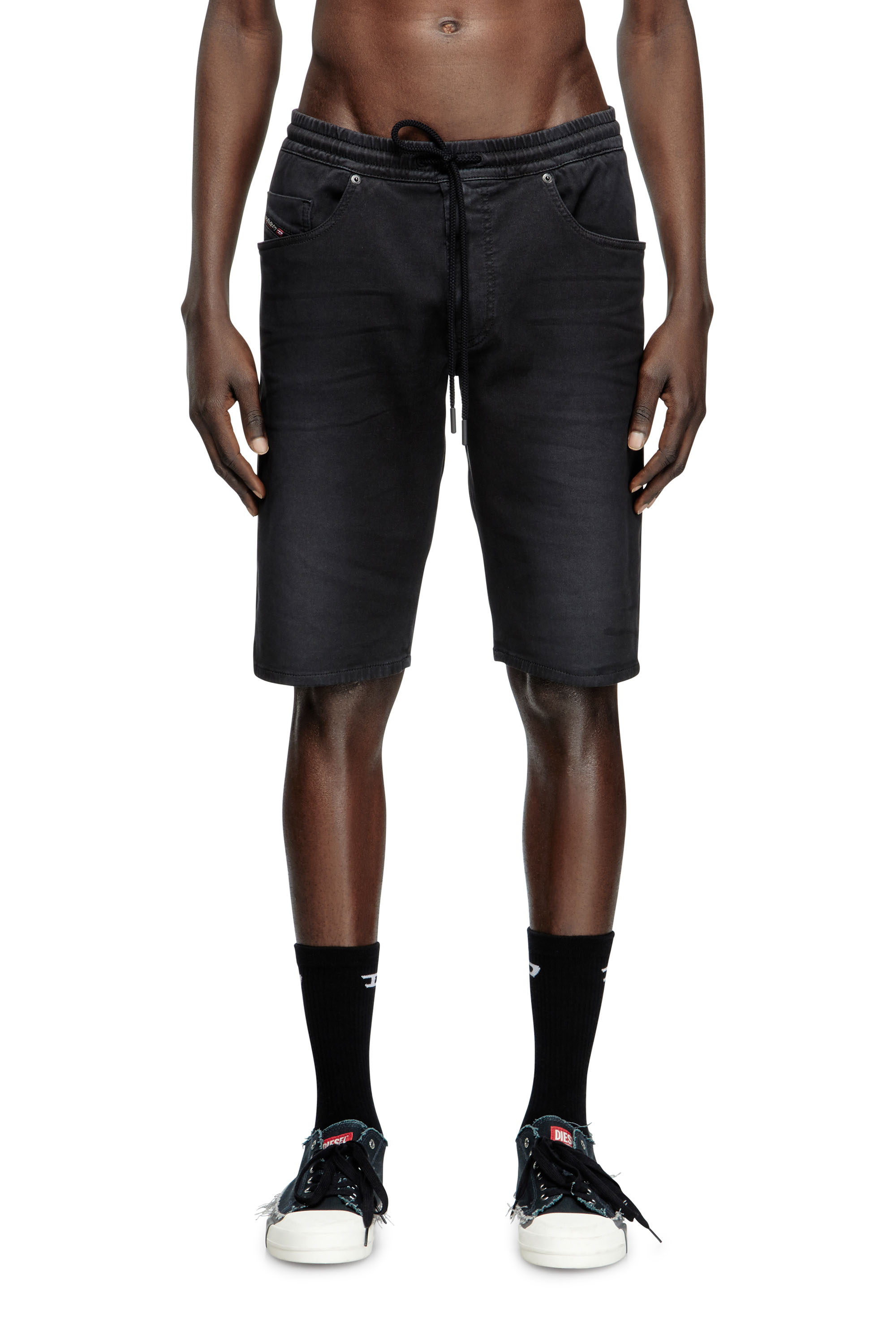 2033 D-KROOLEY-SHORT JOGG, Black Diesel - 2033 D-KROOLEY-SHORT JOGG, Man's Chino shorts in JoggJeans in Black - 3