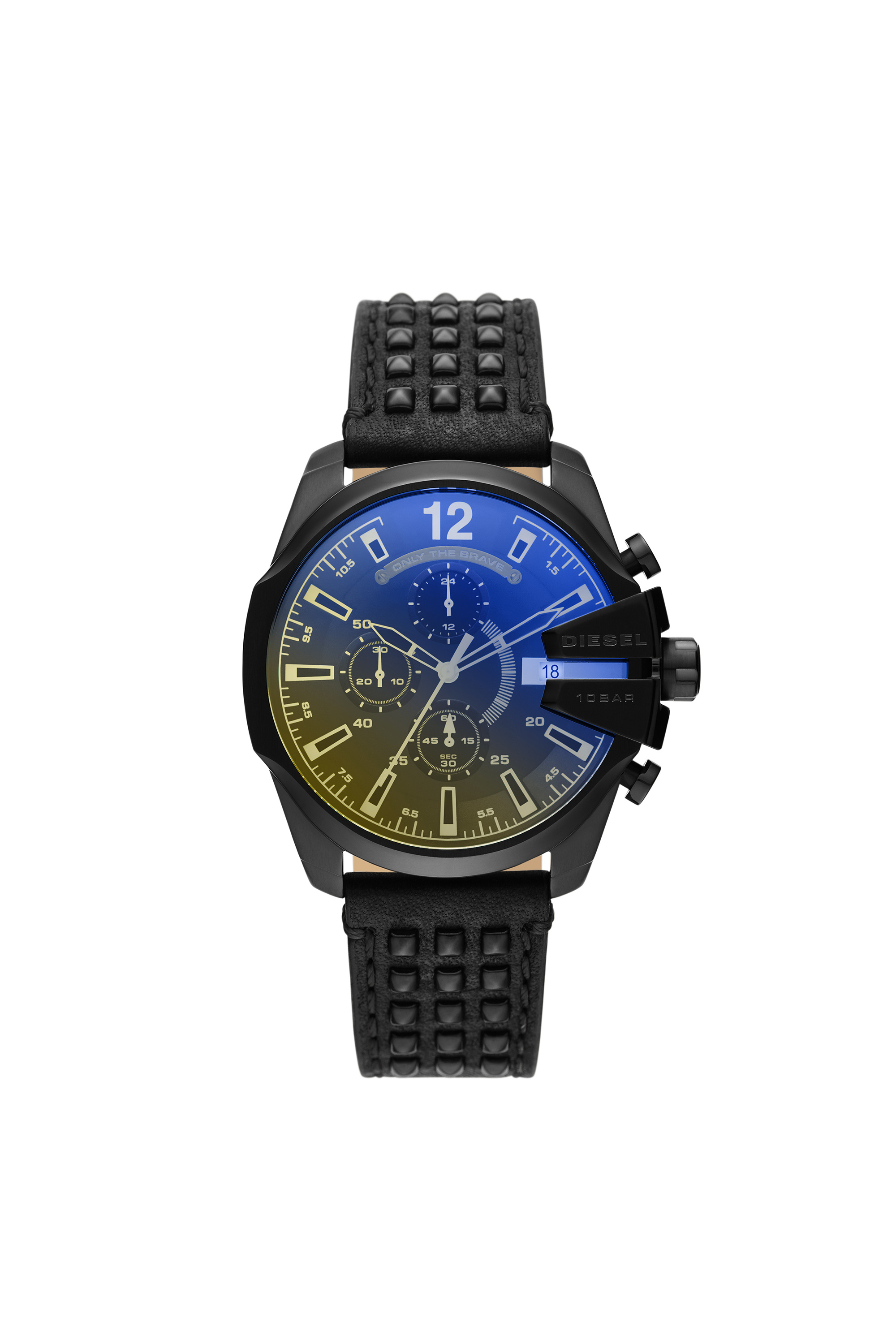 Diesel - DZ4567, Montre Baby Chief avec un bracelet en cuir noir Homme in Polychrome - 1